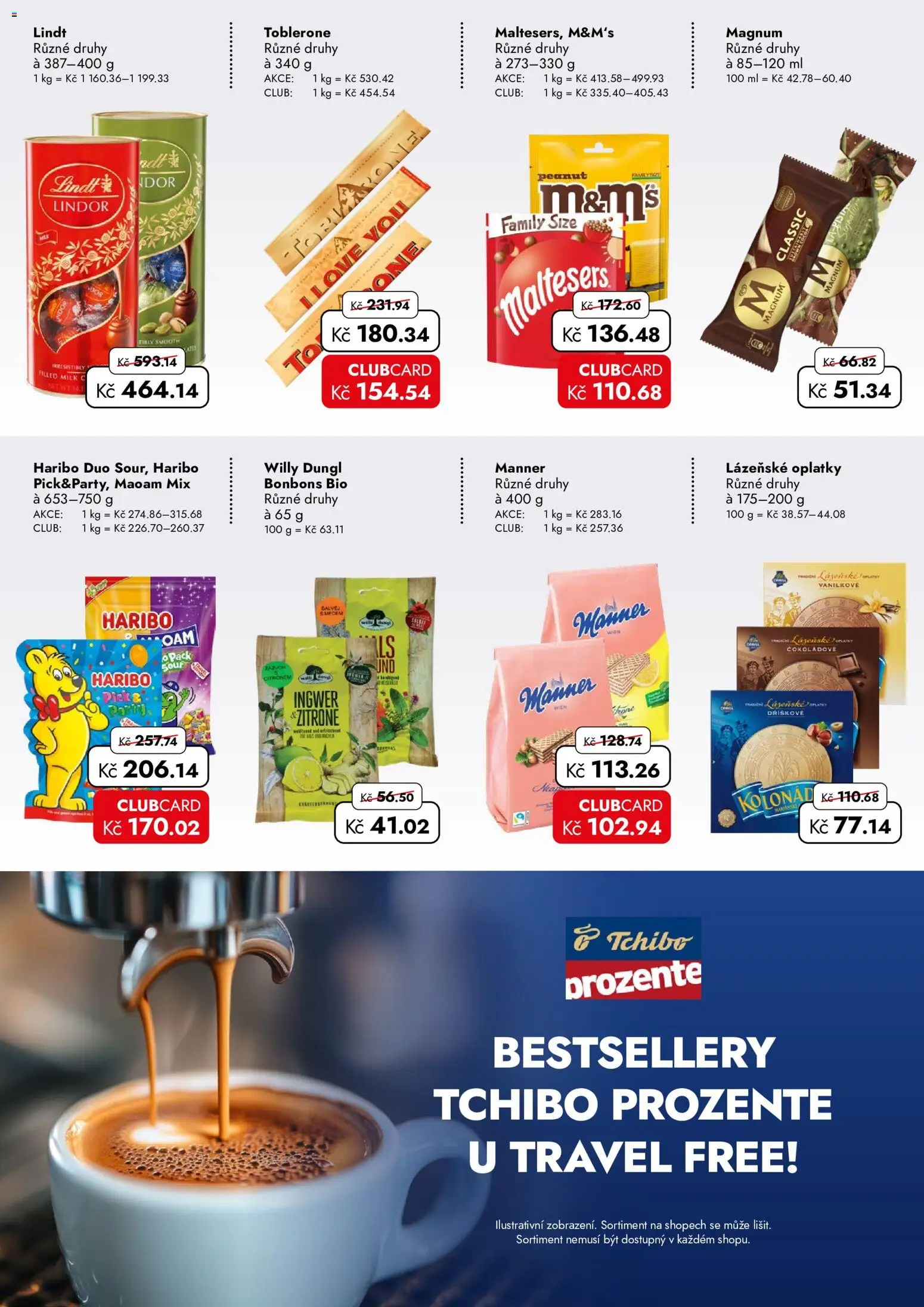 Travel Free leták od 24.07.2026 | Strana: 4 | Produkty: Lindor, Lindt, Haribo, Toblerone