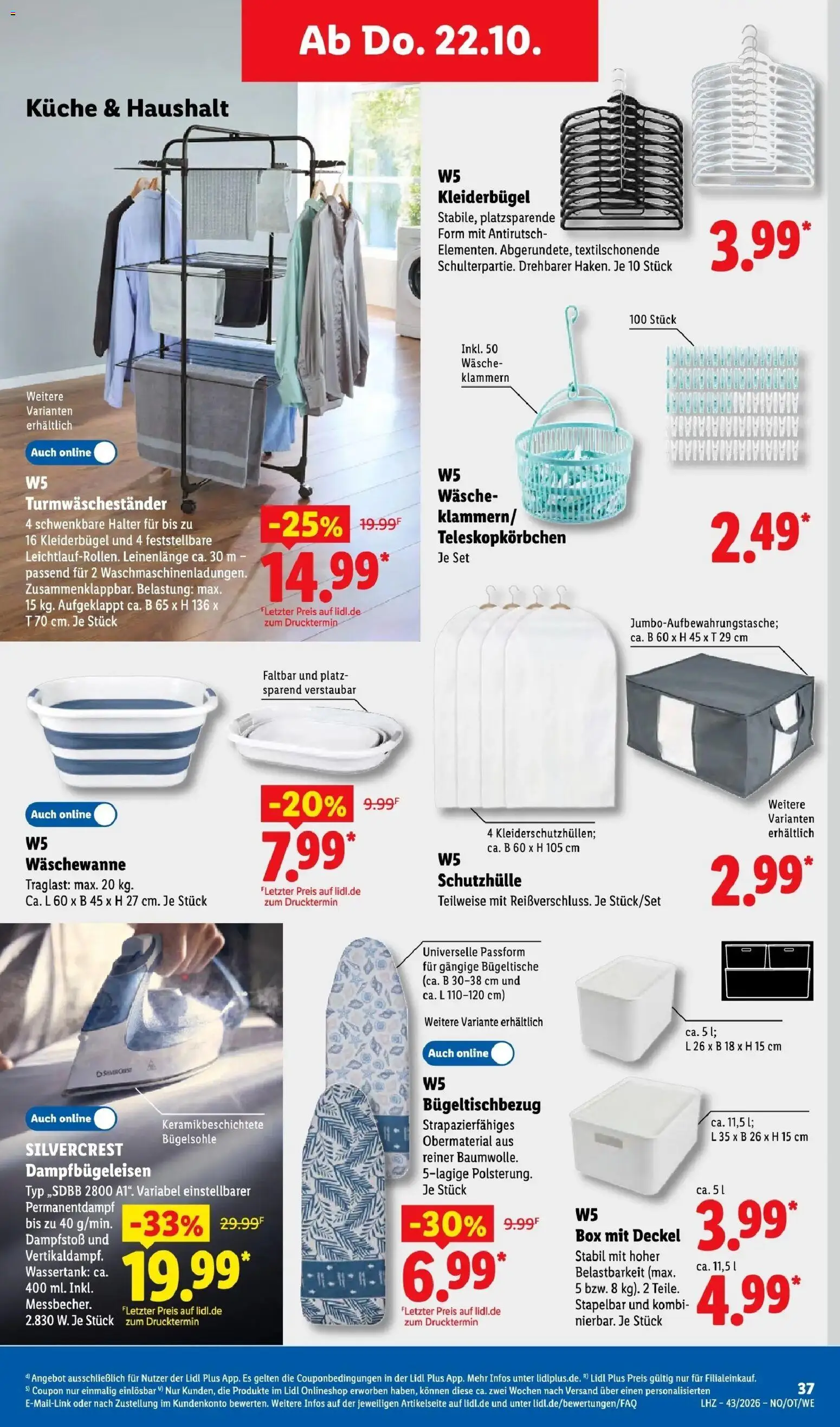 Lidl Prospekt Künzell – gültig ab 19.10.2026 | Seite: 55 | Produkte: Box, Küche, Kleiderbügel, Waschestander
