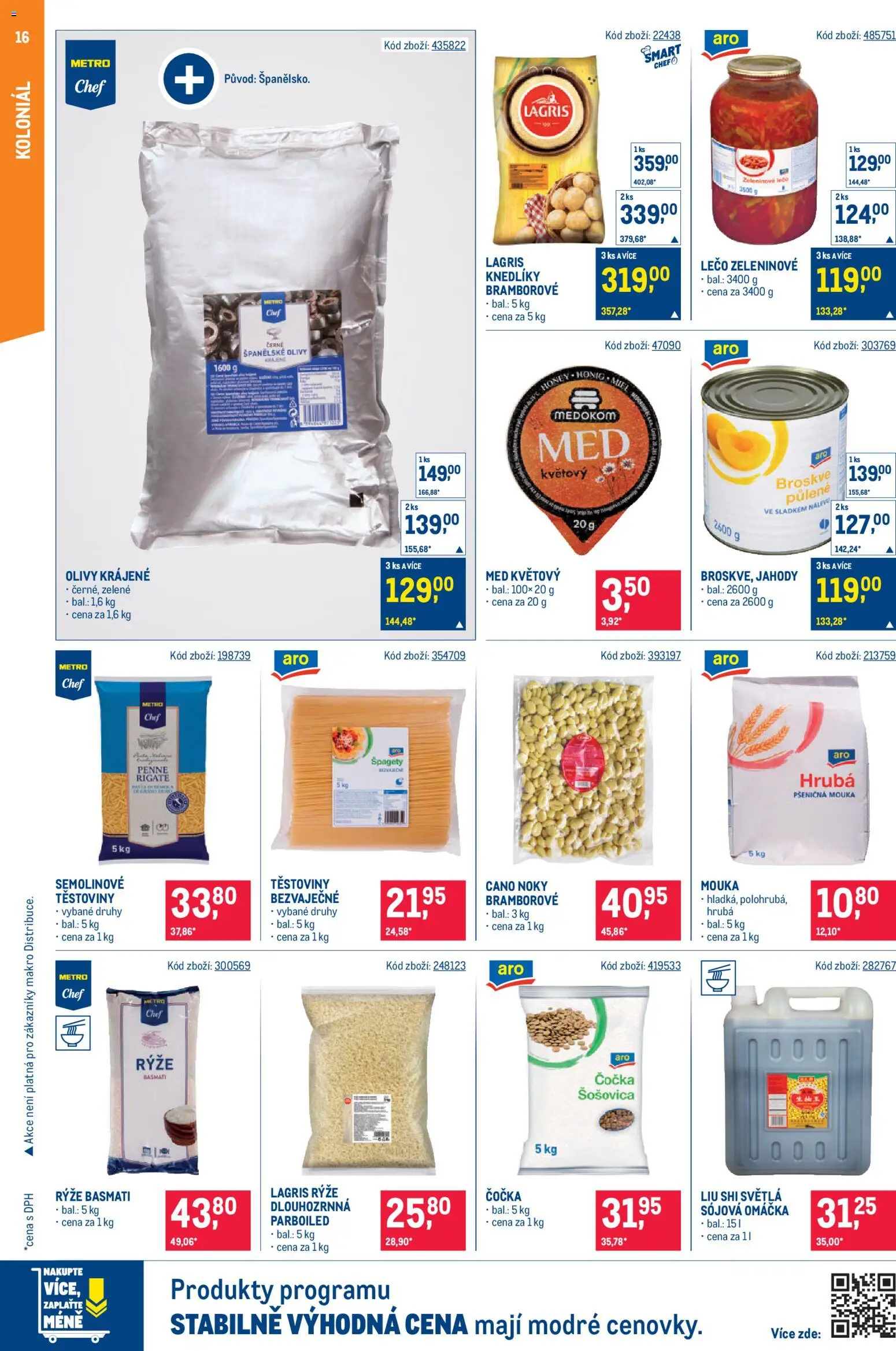 Makro leták - Gastronomie od 29.07.2026 | Strana: 16 | Produkty: Penne, Rýže, Jahody, Basmati