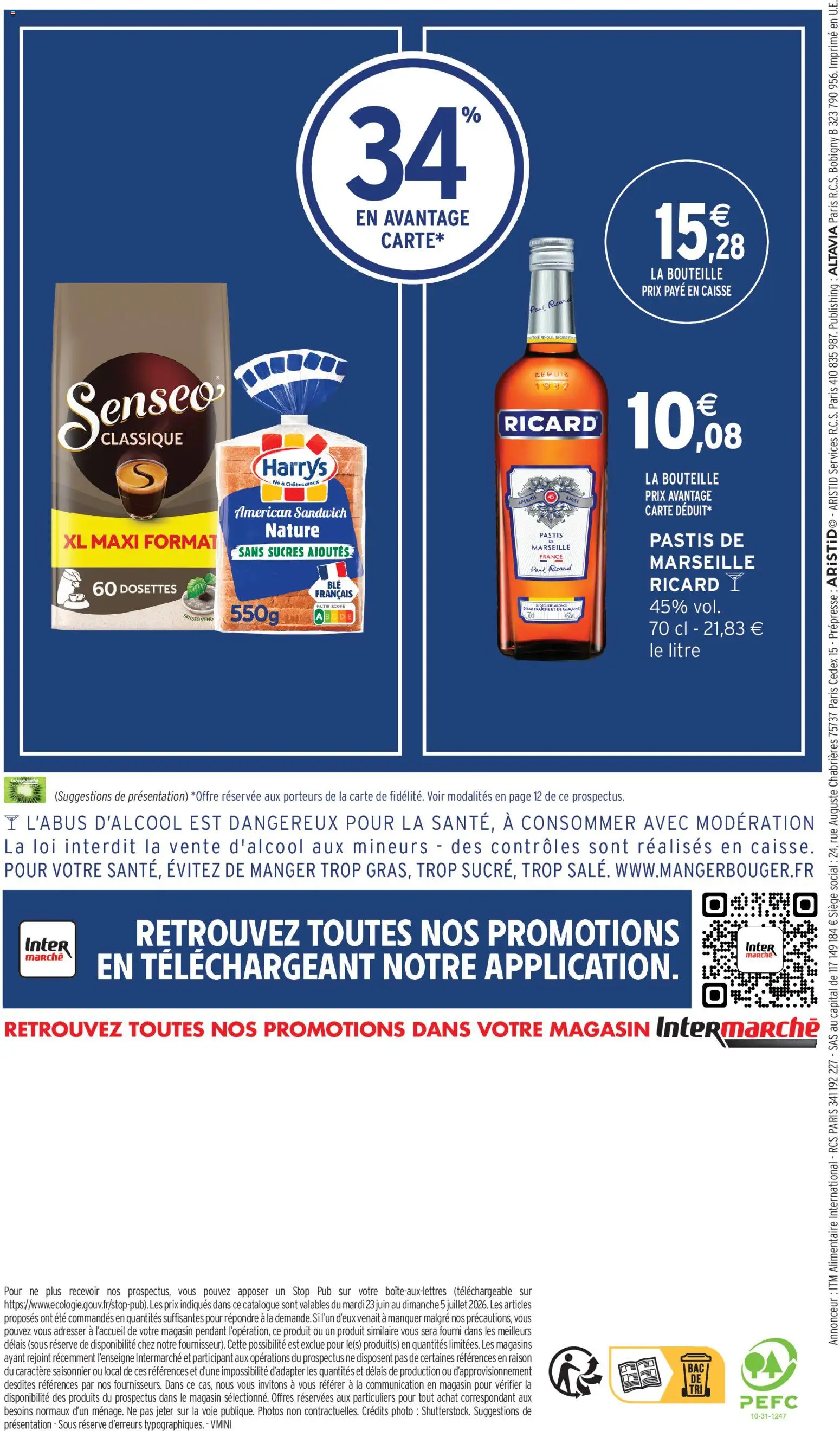 {H1} | Page: 16 | Produits: Ricard, Senseo, Sandwich, Pastis de Marseille Ricard