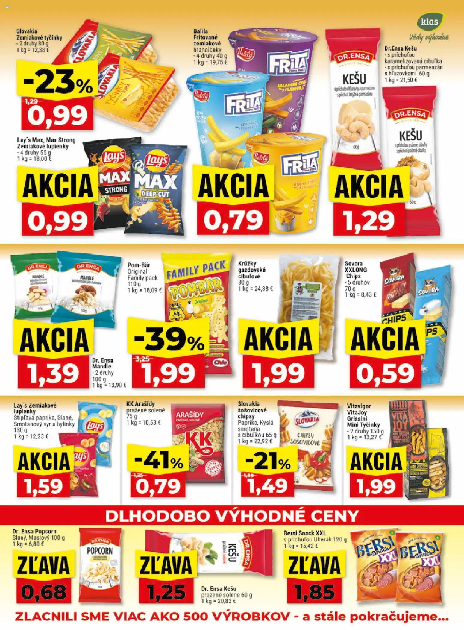 Nové Klas akcie – leták je platný od 31.08.2026 | Strana: 20 | Produkty: Syr, Smotana, Smotanový syr, Mandle