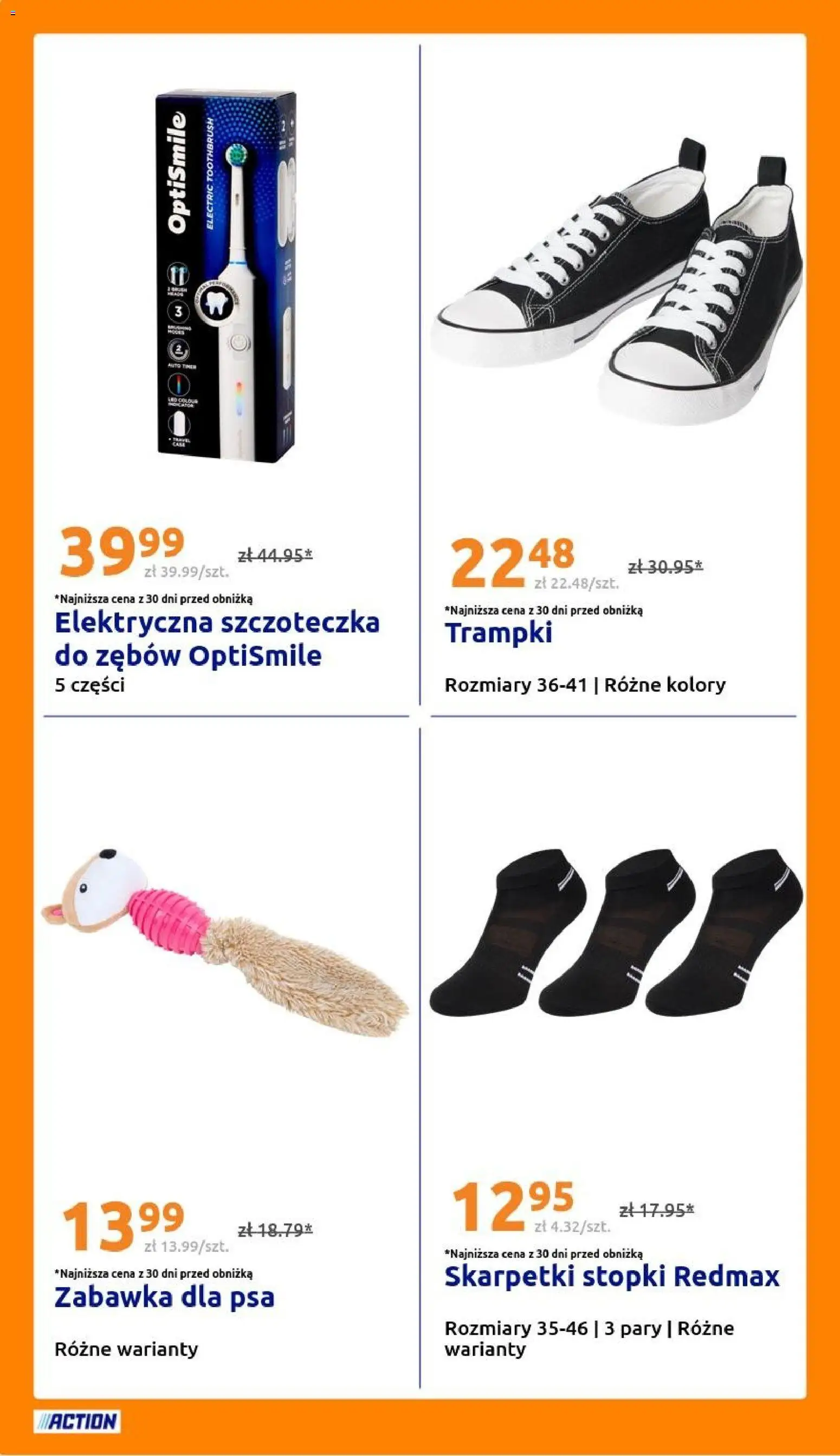 Action gazetka od 10.06.2026 | Strona: 24 | Produkty: Trampki, Skarpetki, Zabawka dla psa