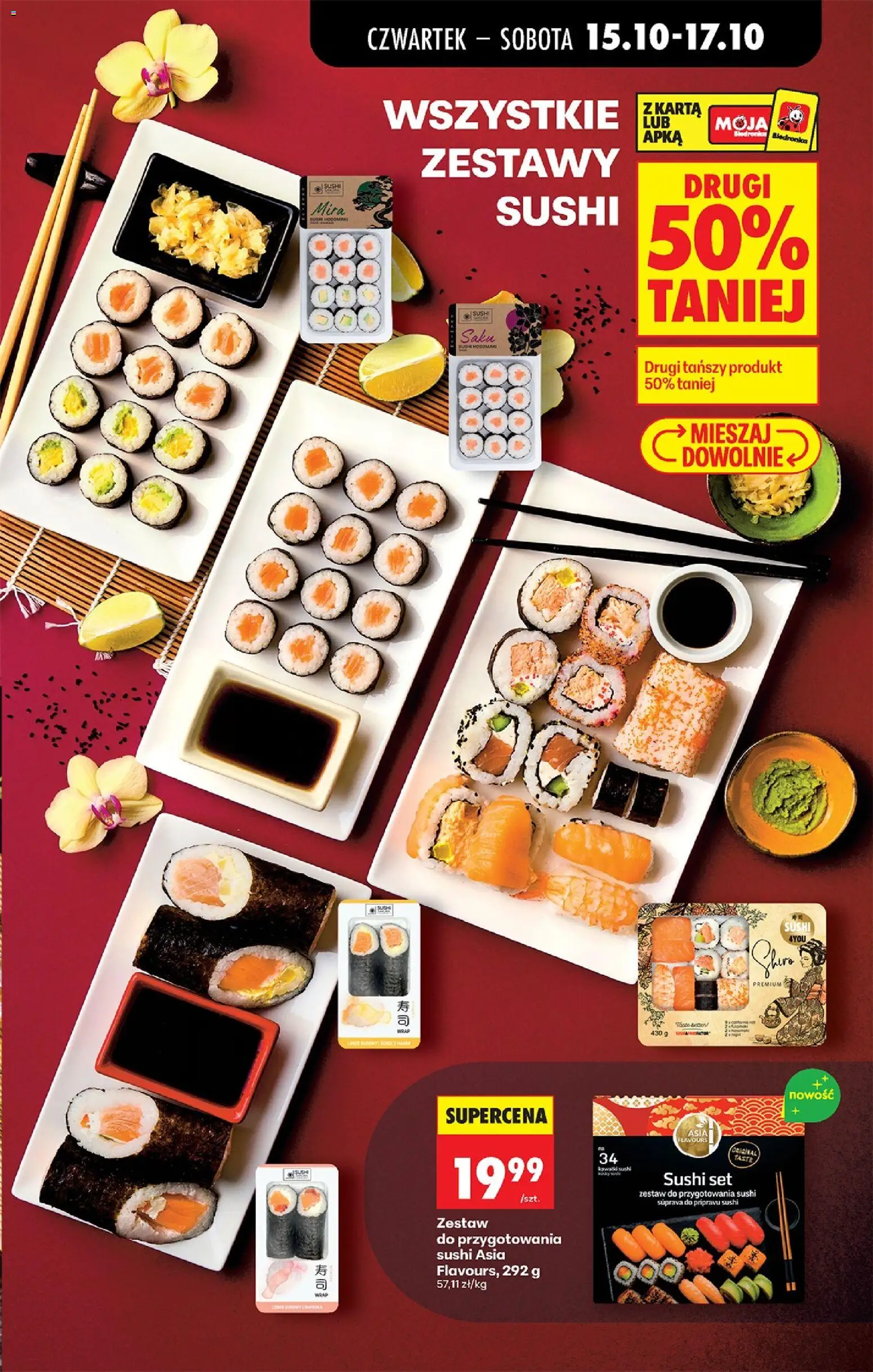 Biedronka Polsko leták - Codziennie niskie ceny od 15.10.2026 | Strana: 45 | Produkty: Sushi, Sushi set