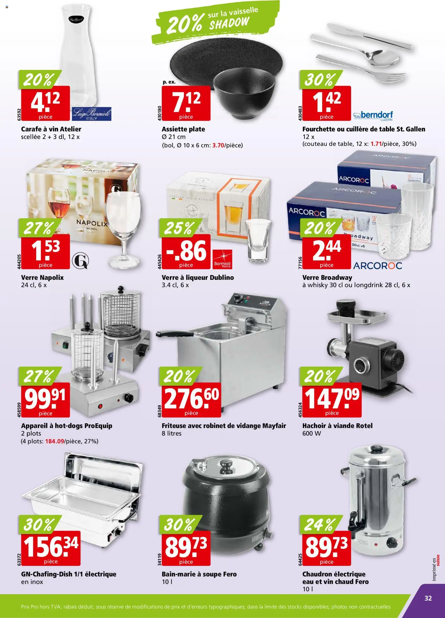 Aligro aktionen Chavannes, Matran, Genève, Sion – gültig ab 24.08.2026 | Seite: 32 | Produkte: Friteuse