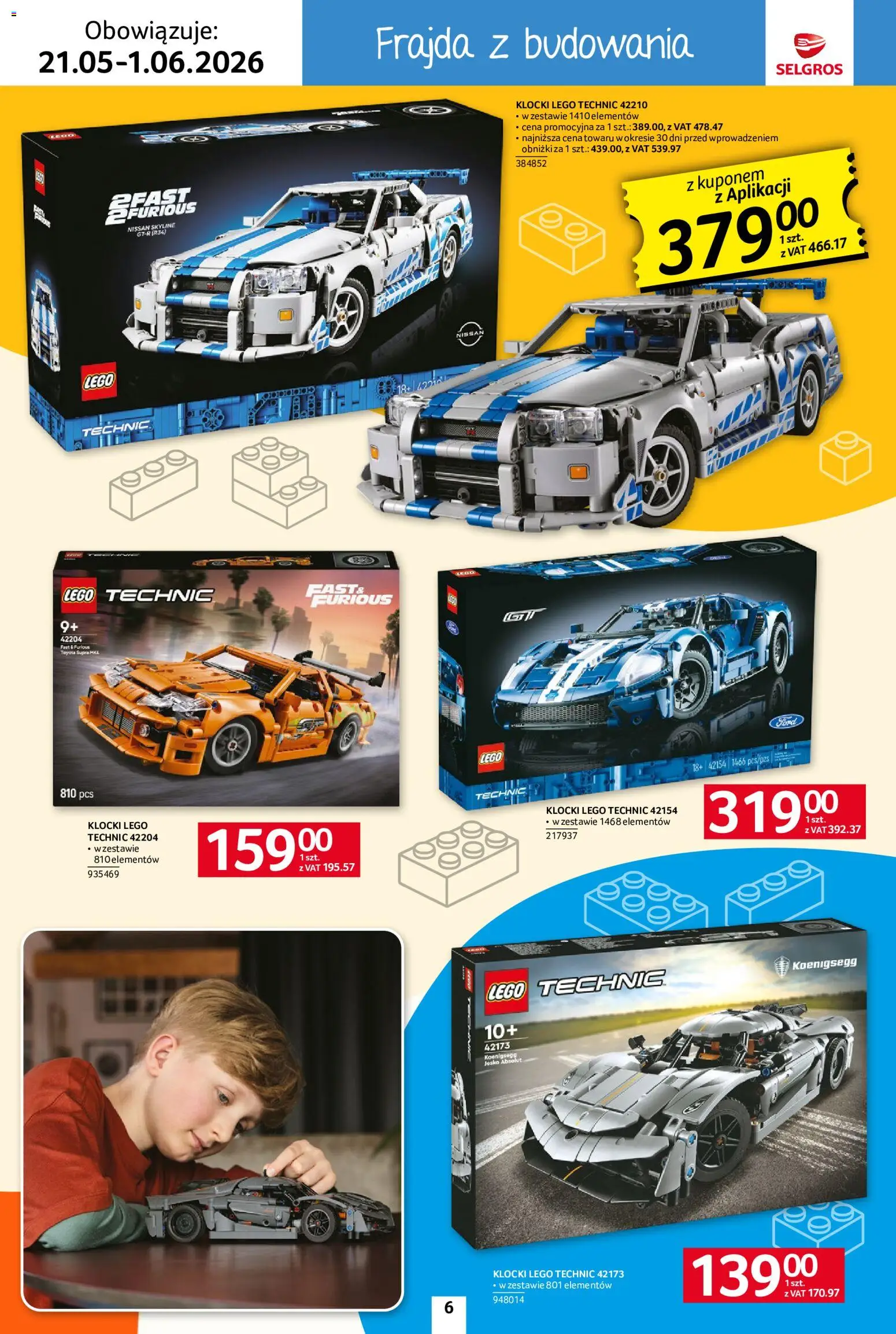 Selgros cash&carry gazetka - Dzień Dziecka od 21.05.2026 | Strona: 6 | Produkty: Lego, Klocki Lego