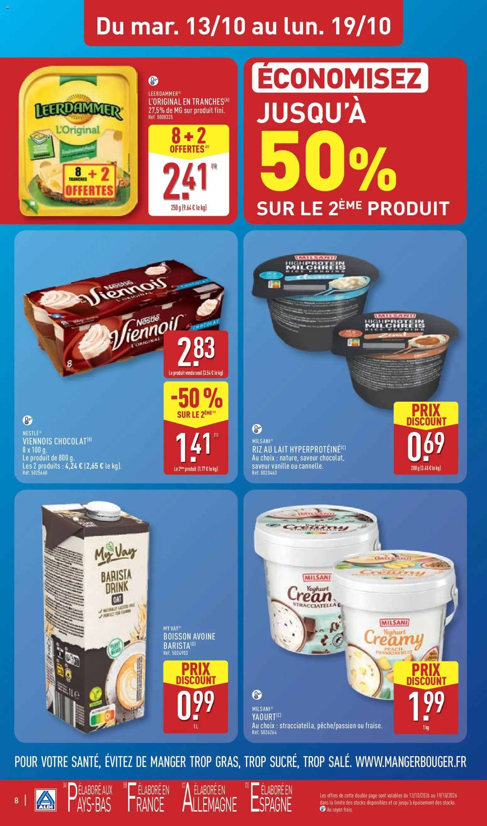 {H1} | Page: 10 | Produits: Riz au lait, Pudding, Chocolat, Riz