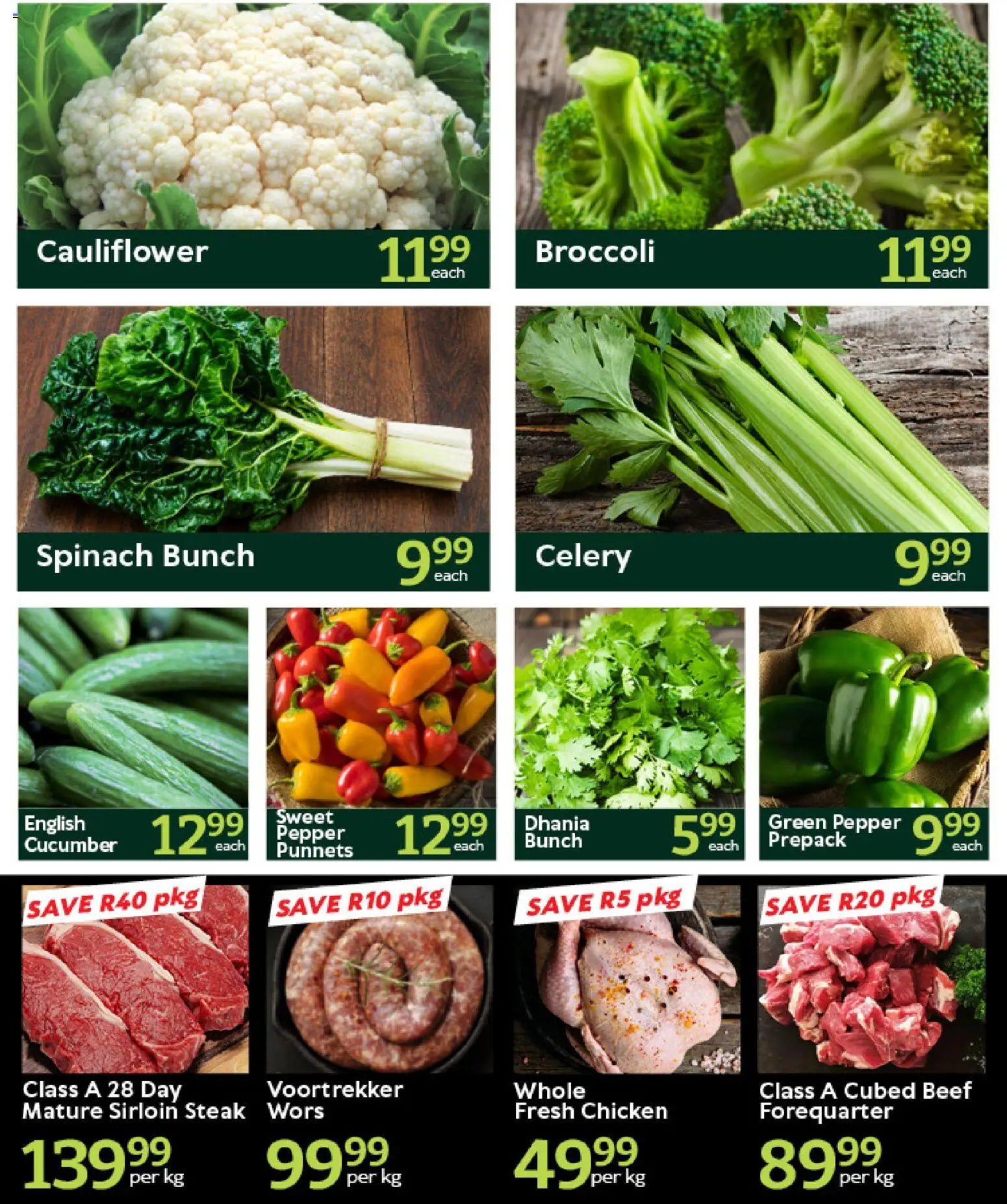 New Oxford Freshmarket catalogue – valid from 30/06/2026 | Page: 2 | Products: Cauliflower, Chicken, Beef, Pepper