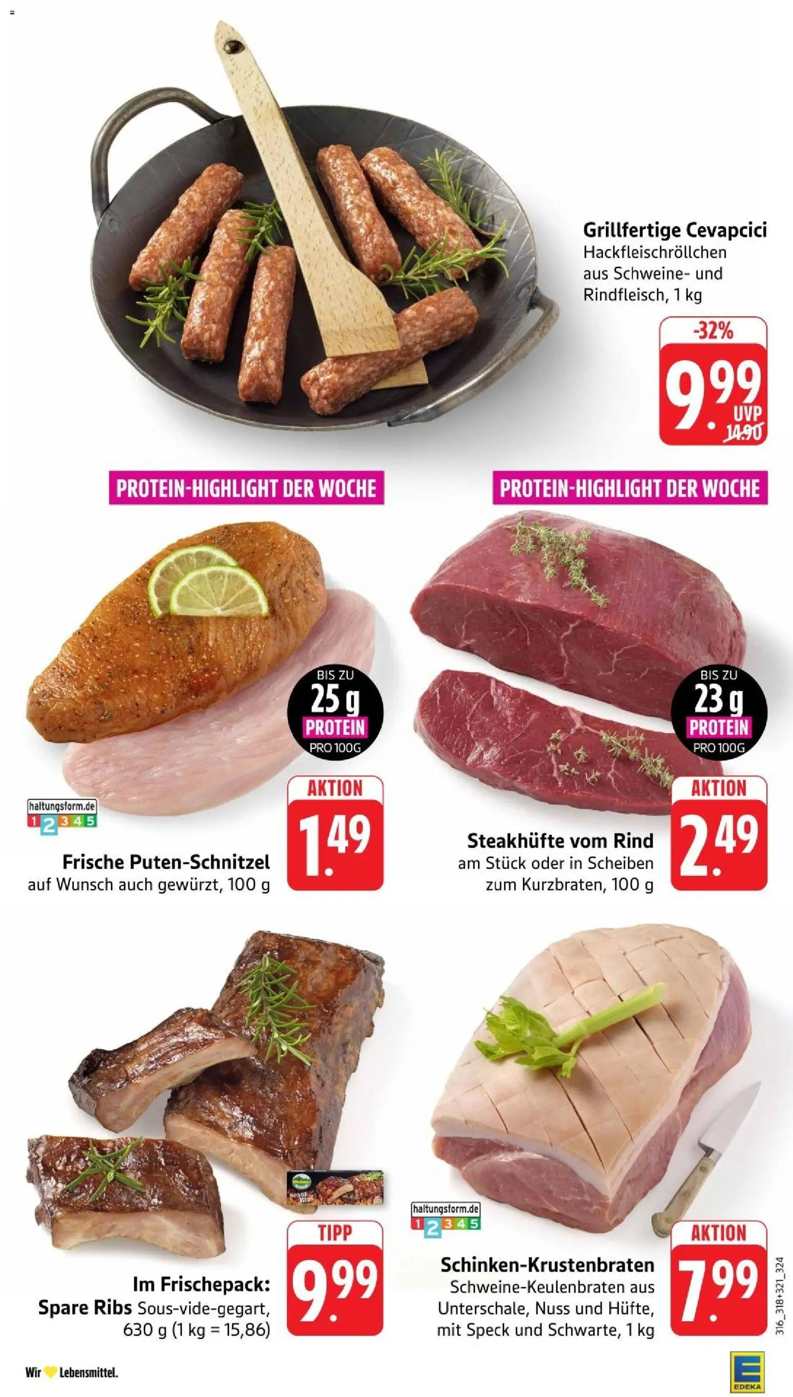 Edeka Prospekt Stuttgart – gültig ab 17.08.2026 | Seite: 5 | Produkte: Spare ribs, Cevapcici, Putenschnitzel