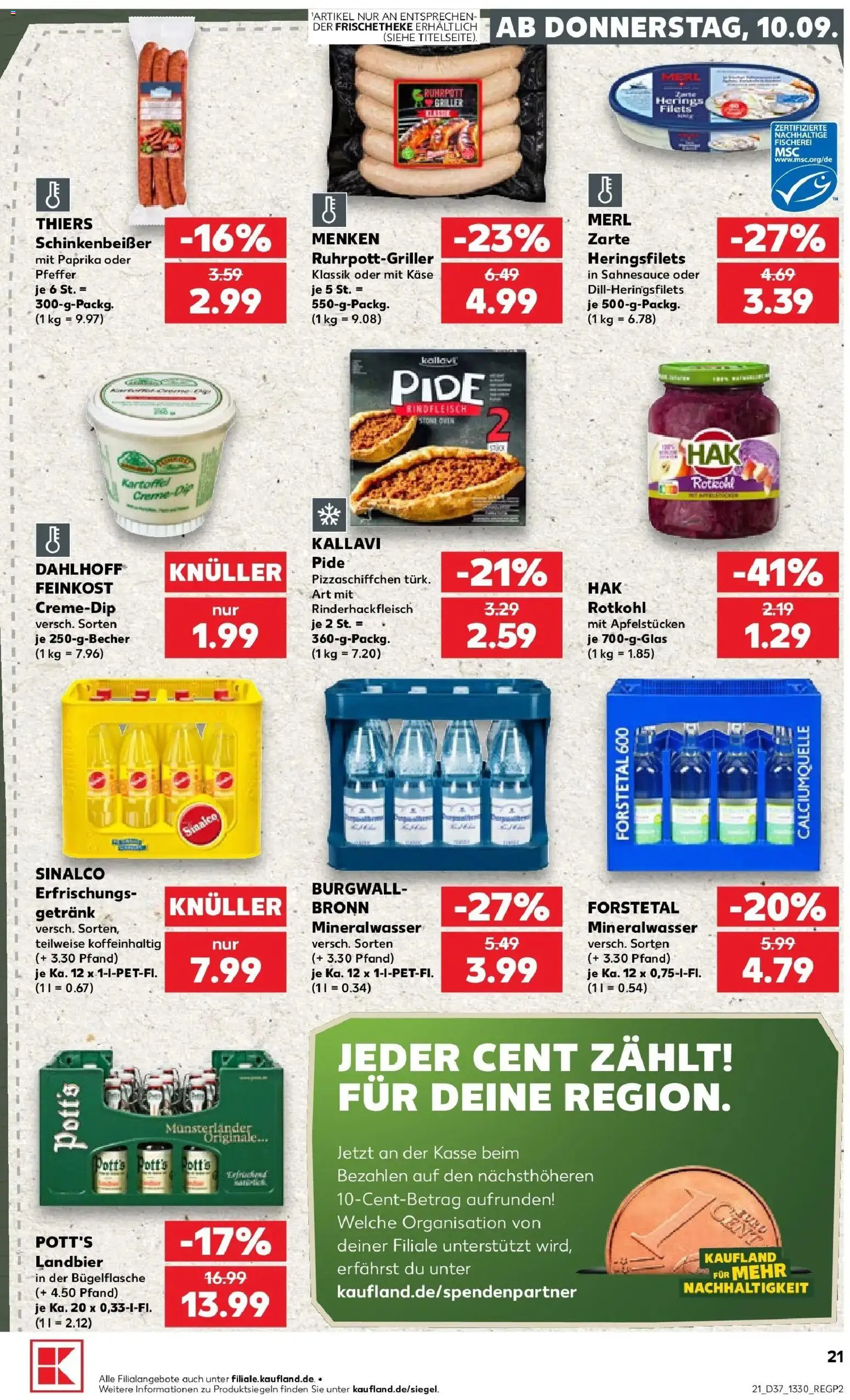 Kaufland Prospekt Bergkamen – gültig ab 07.09.2026 | Seite: 30 | Produkte: Sinalco, Rotkohl, Paprika, Rindfleisch