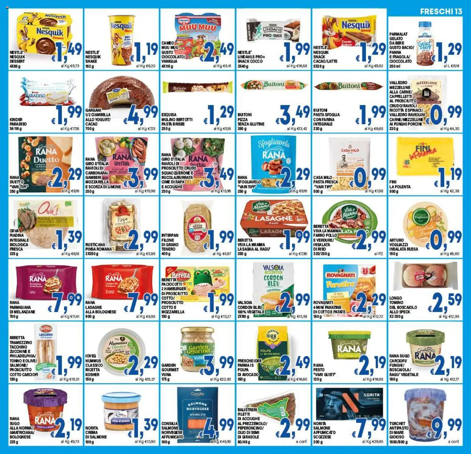 Volantino DEM del 08.05.2026 | Pagina: 13 | Prodotti: Crema, Gamberi, Pasta, Hamburger
