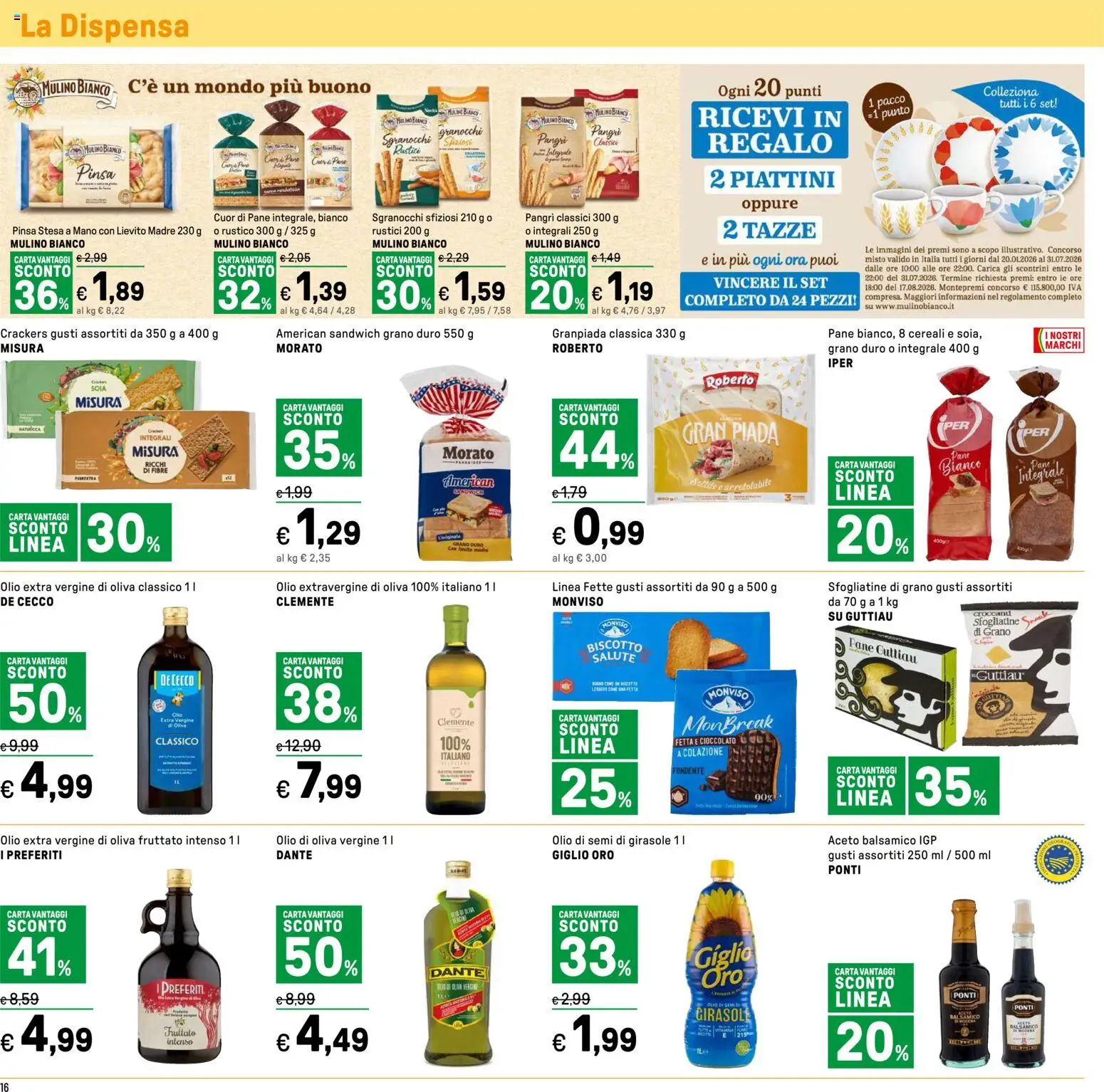 Volantino Iper del 22.05.2026 | Pagina: 16 | Prodotti: Pane, Crackers, Aceto, Olio di Oliva