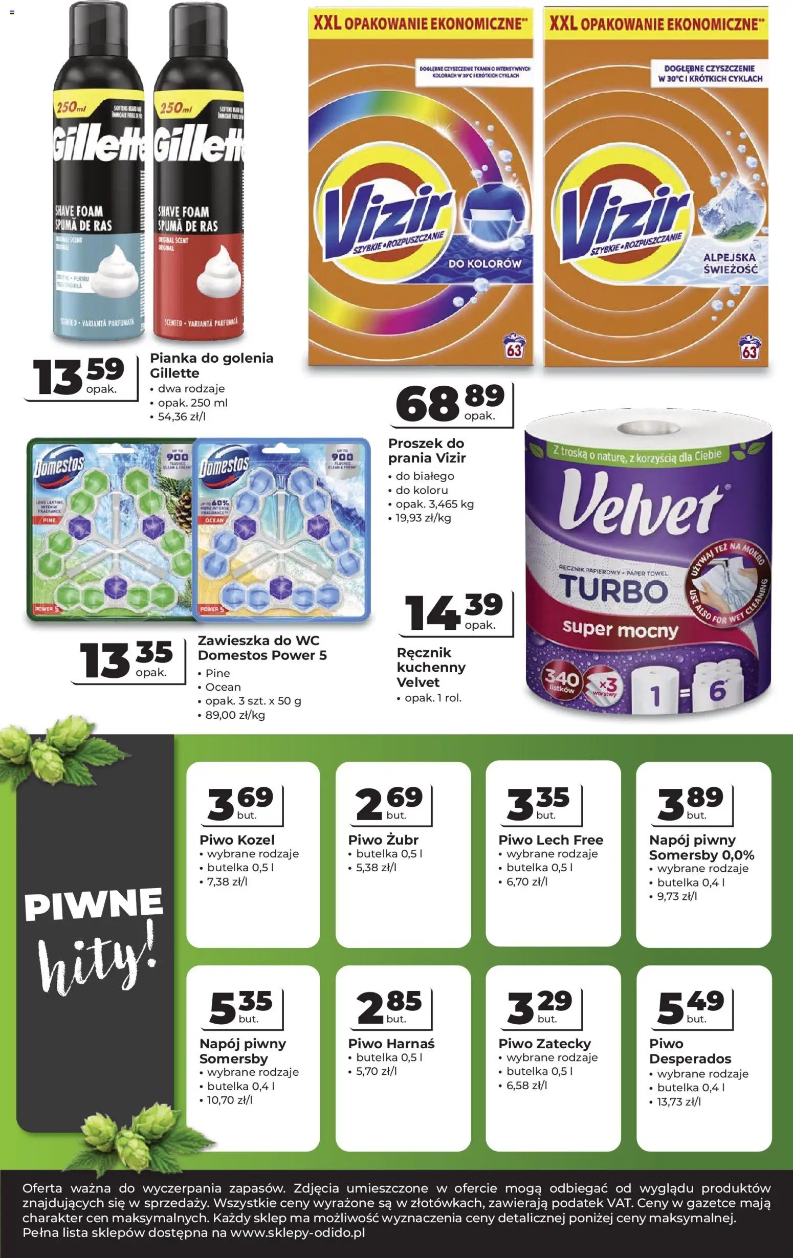 Odido gazetka od 27.05.2026 | Strona: 8 | Produkty: Harnaś, Pianka do golenia, Piwo kozel, Proszek do prania Vizir