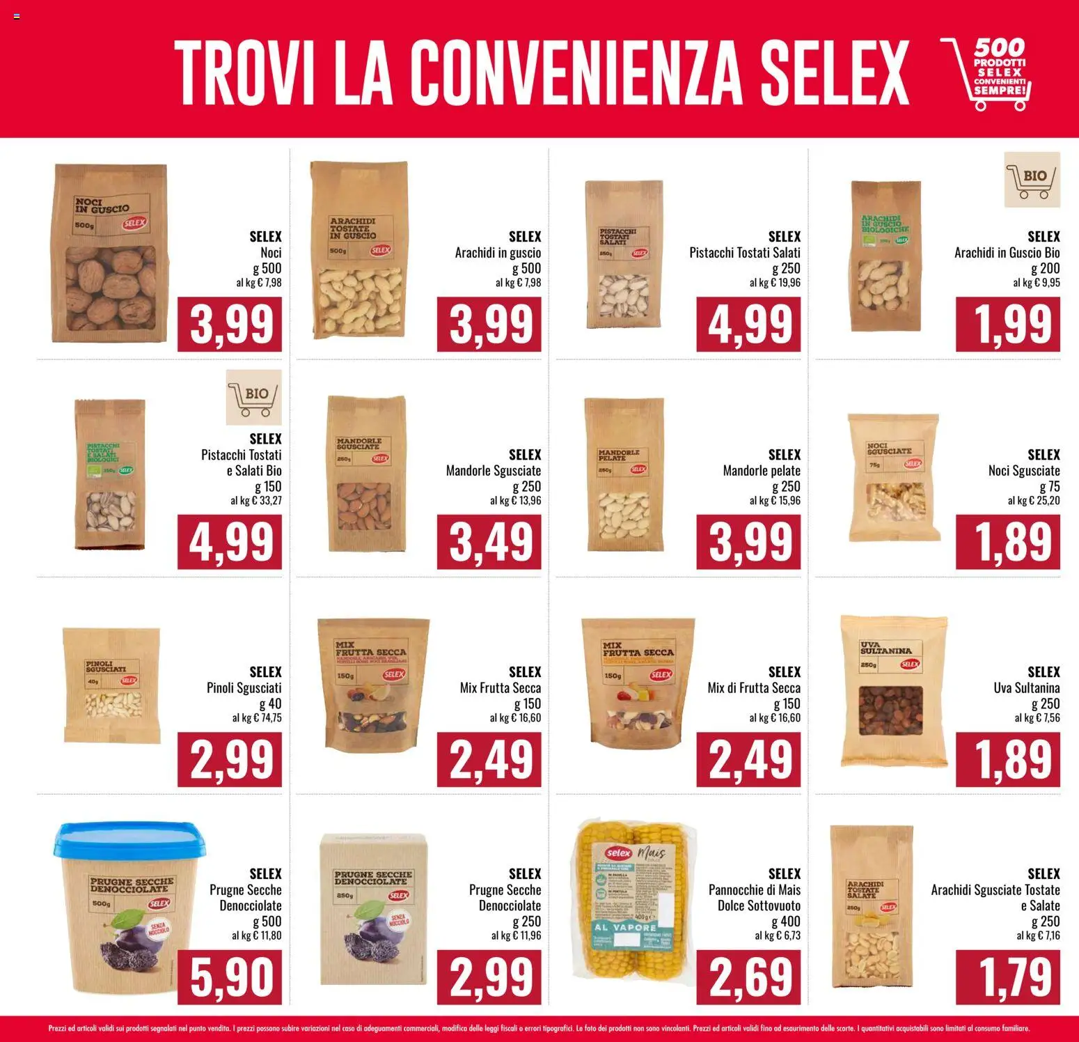 Volantino Famila del 26.02.2026 | Pagina: 3 | Prodotti: Noci, Mandorle, Arachidi, Pistacchi