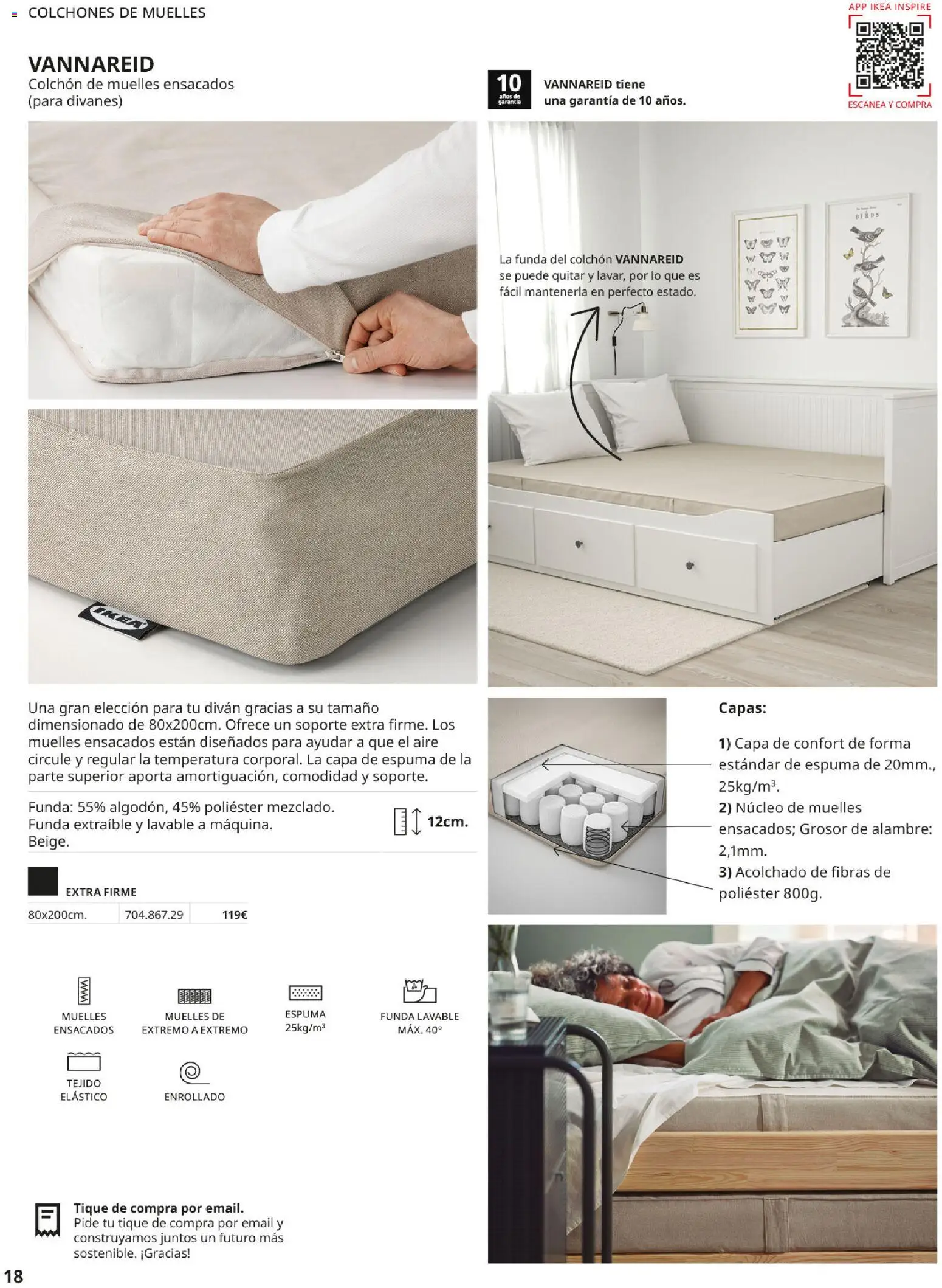 IKEA - Confort │ válido desde el 01/09/2026 | Página: 18 | Productos: Espuma, Colchon, Funda