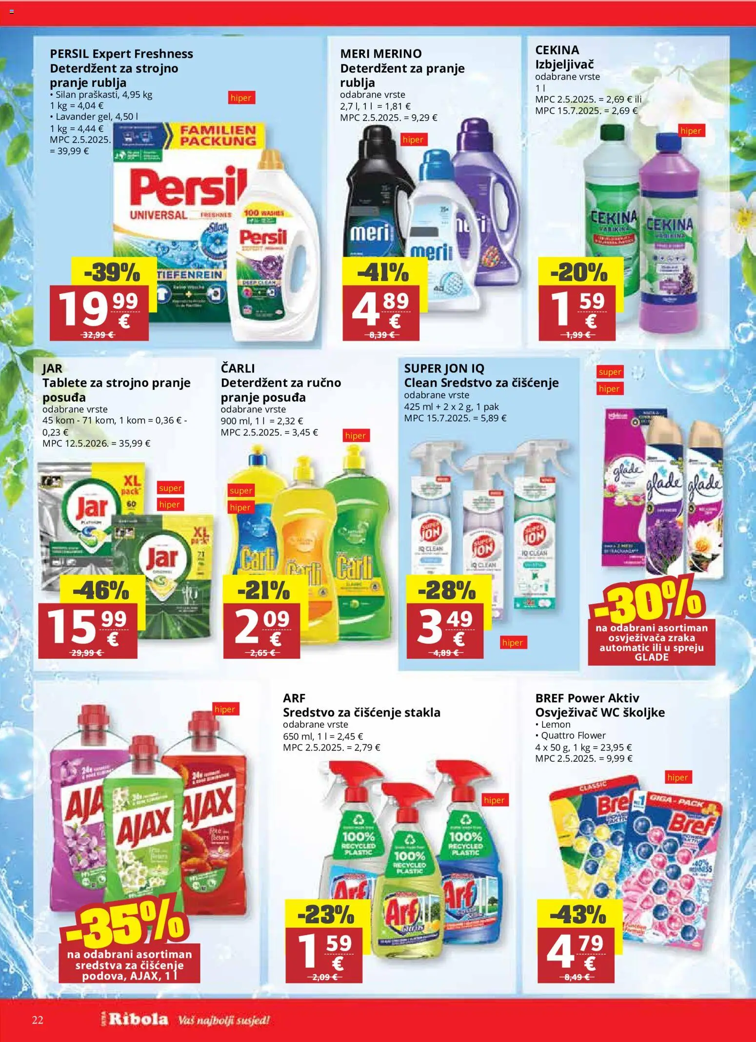 Ultra Gros katalog | vrijedi od 03.06.2026 | Stranica: 22 | Proizvodi: Sredstva za čiščenje, Deterdžent, Ajax, Meri Merino