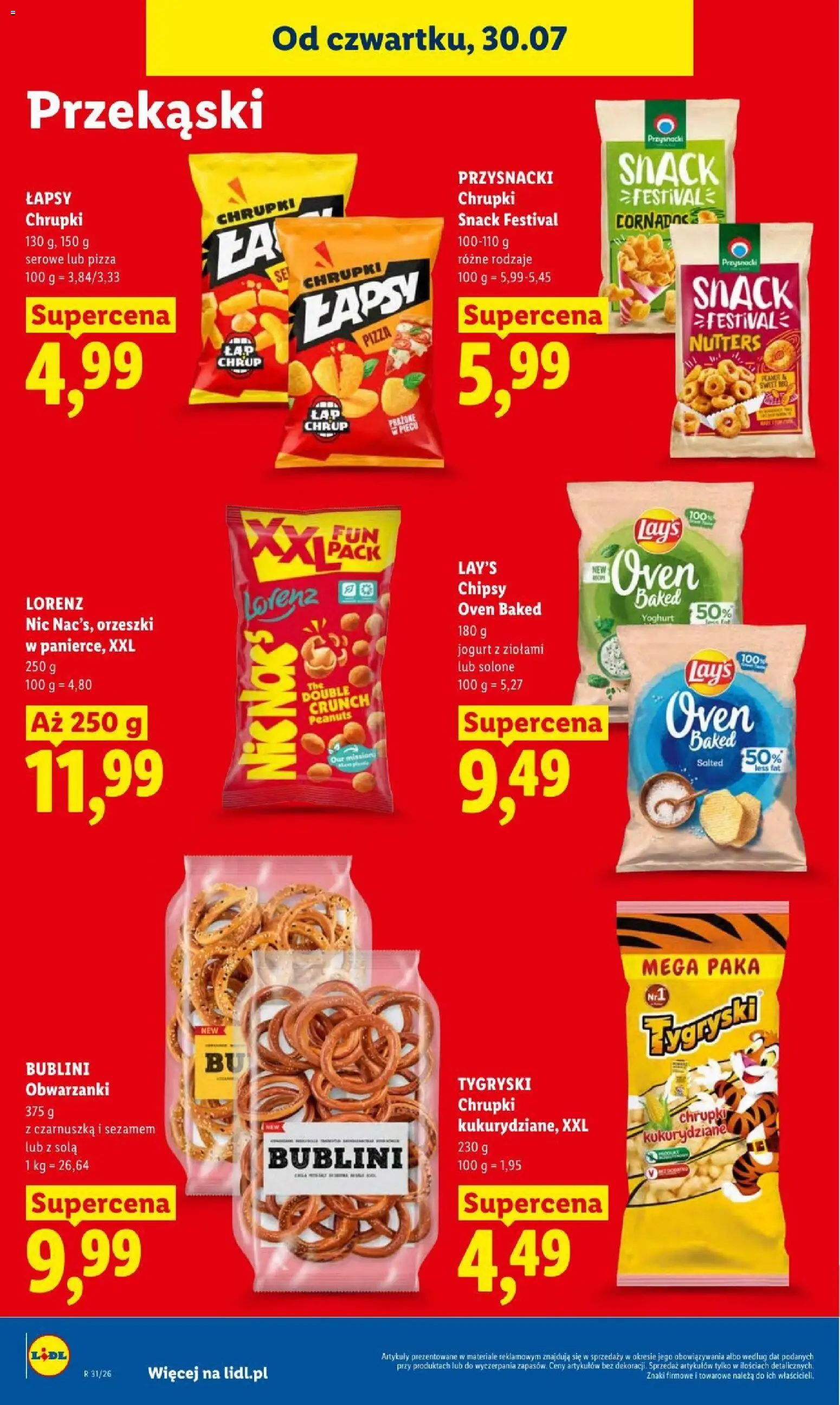 Lidl gazetka od 30.07.2026 | Strona: 82 | Produkty: Czarnuszka, Chrupki, Jogurt, Pizza