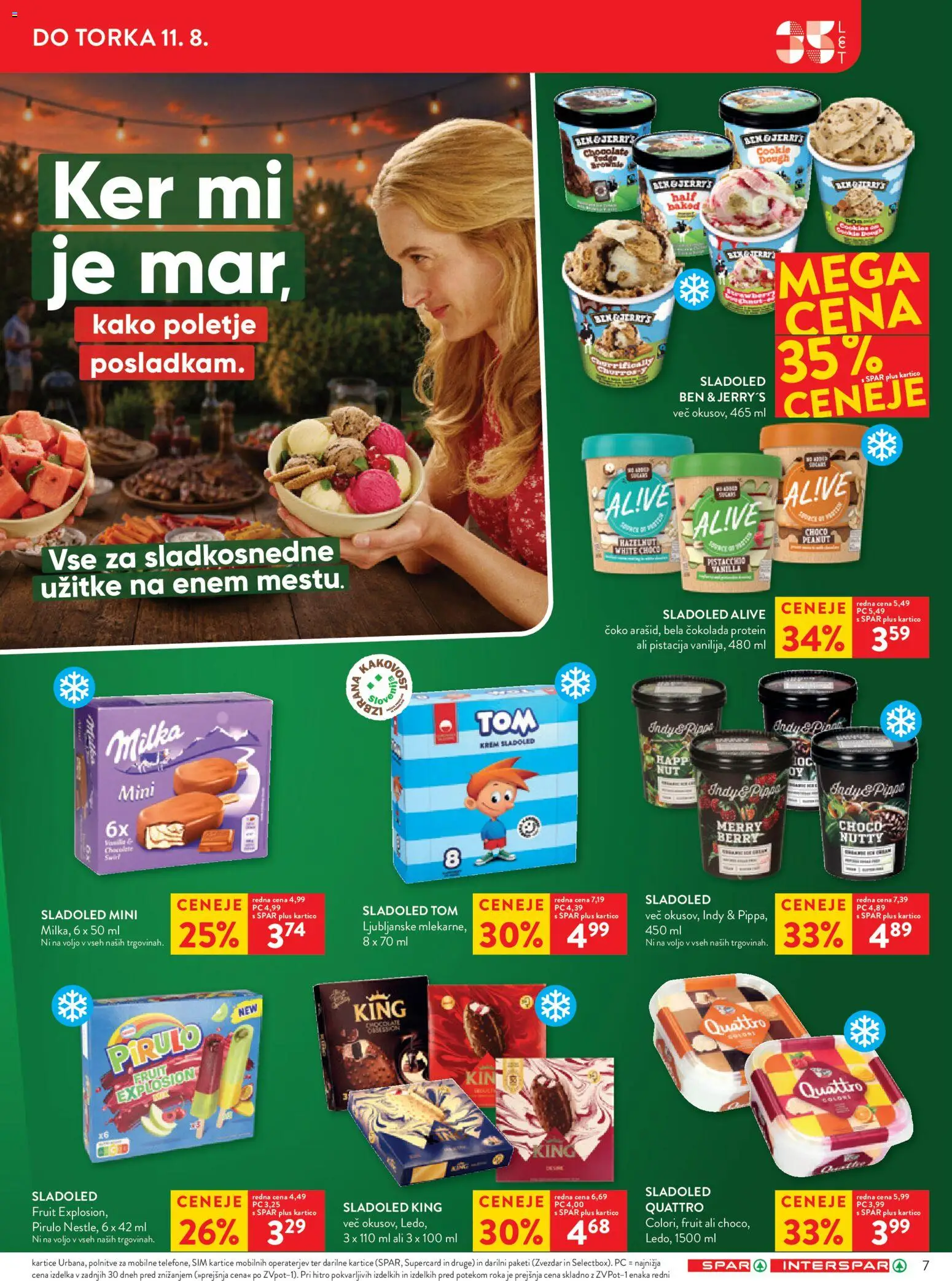 Novi Spar katalog ponudbe – veljaven od 05.08.2026 | Stran: 7 | Izdelki: Cokolada, Sladoled
