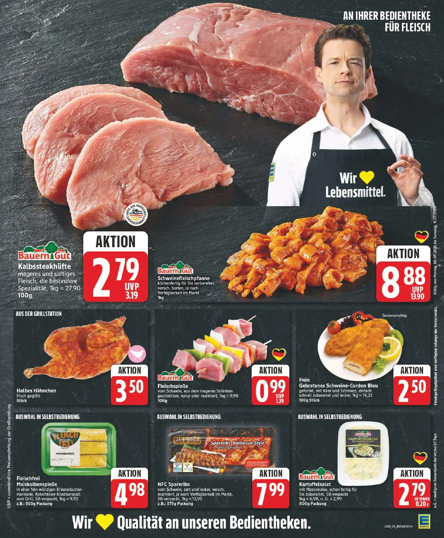 Edeka Prospekt – gültig ab 06.07.2026 | Seite: 5 | Produkte: Hahnchen, Käse, Kräuterbutter, Fleisch