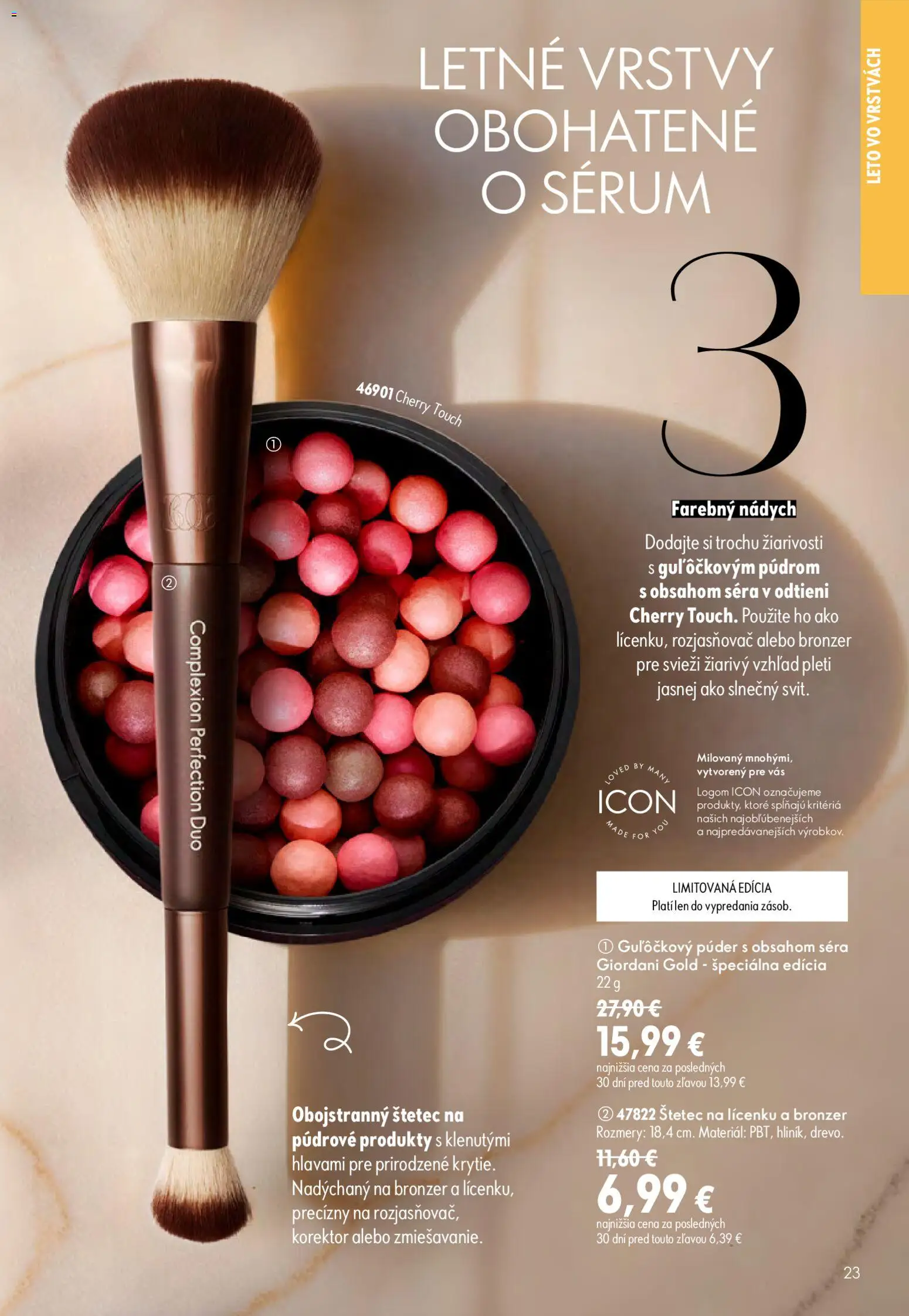 Nové Oriflame akcie – leták je platný od 17.06.2026 | Strana: 23 | Produkty: Korektor, Púder, Bronzer, Štetec