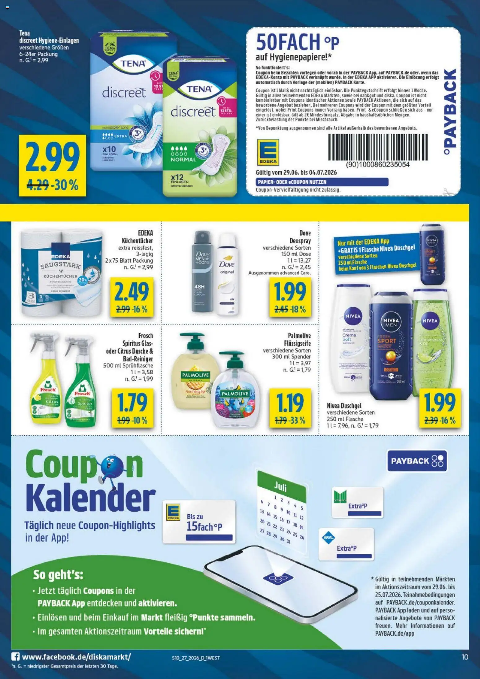 Diska - Diska Angebote Bayern KW27 – gültig ab 29.06.2026 | Seite: 14 | Produkte: Dusche, Creme, Duschgel, Deospray