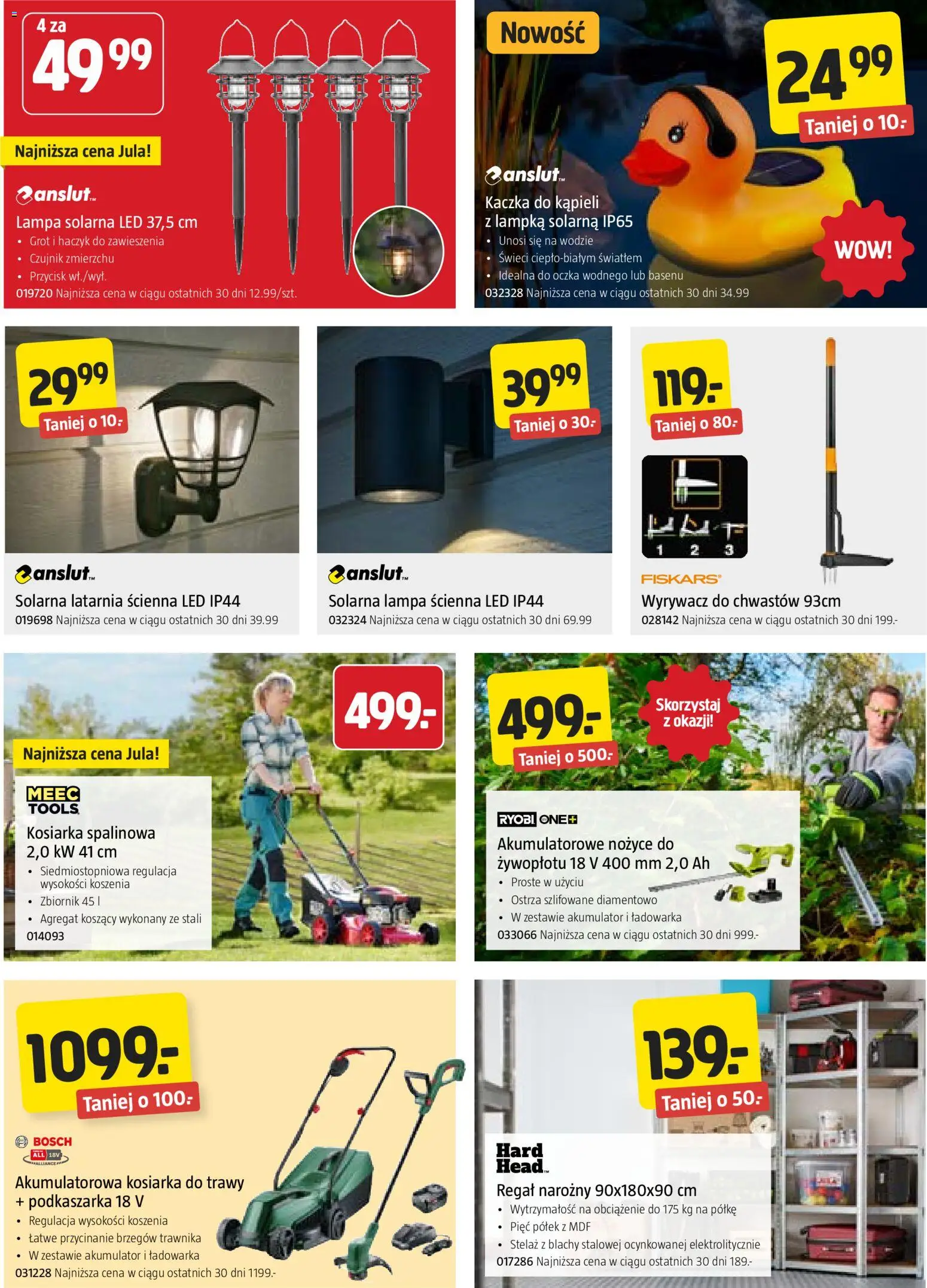 Jula gazetka od 09.07.2026 | Strona: 7 | Produkty: Trawy, Kaczka, Kosiarka, Regał