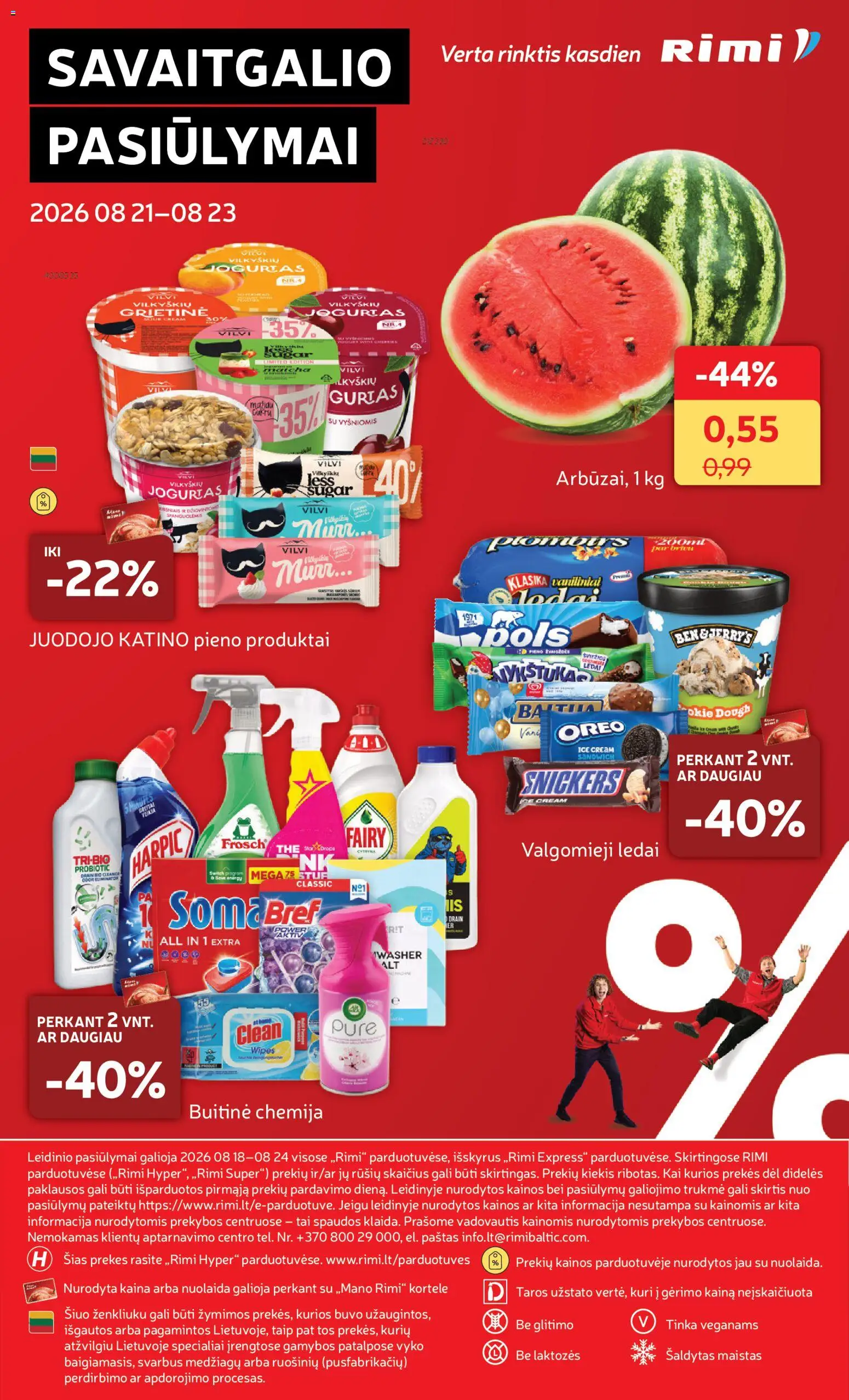 Rimi akcijos nuo 2026.08.18 | Puslapis: 30 | Prekių: Ledai, Valgomieji ledai, Grietinė, Pieno produktai