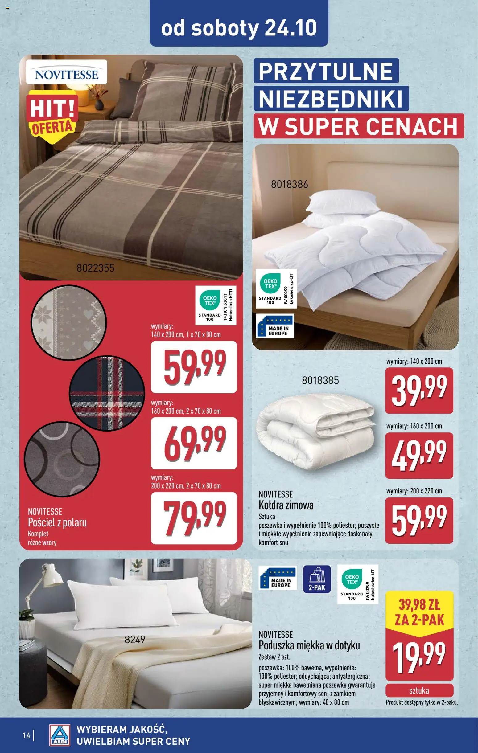 Aldi gazetka - Artykuły przemysłowe i tekstylia od 21.10.2026 | Strona: 14