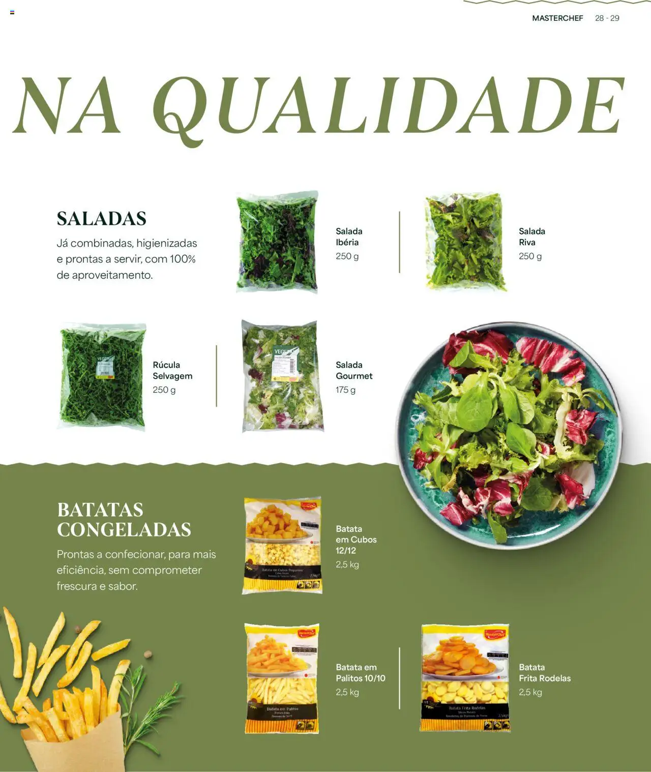 Recheio folheto │ válido de 24/04/2025 | Página: 29 | Produtos: Batata, Batata frita, Rúcula, Saladas