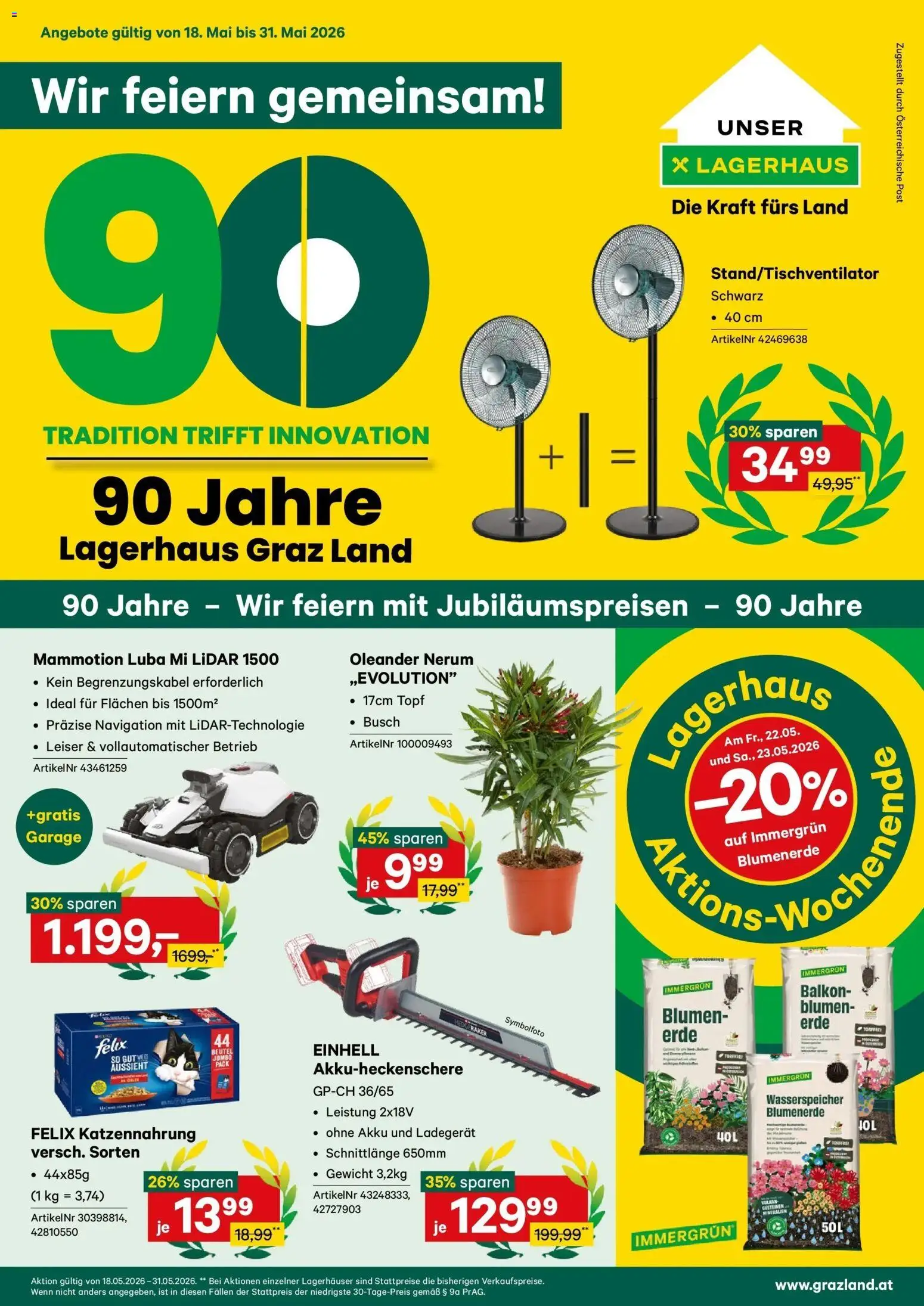 Lagerhaus Wochen Angebote gültig ab 18.05.2026 | Seite: 1 | Produkte: Gewicht, Navigation