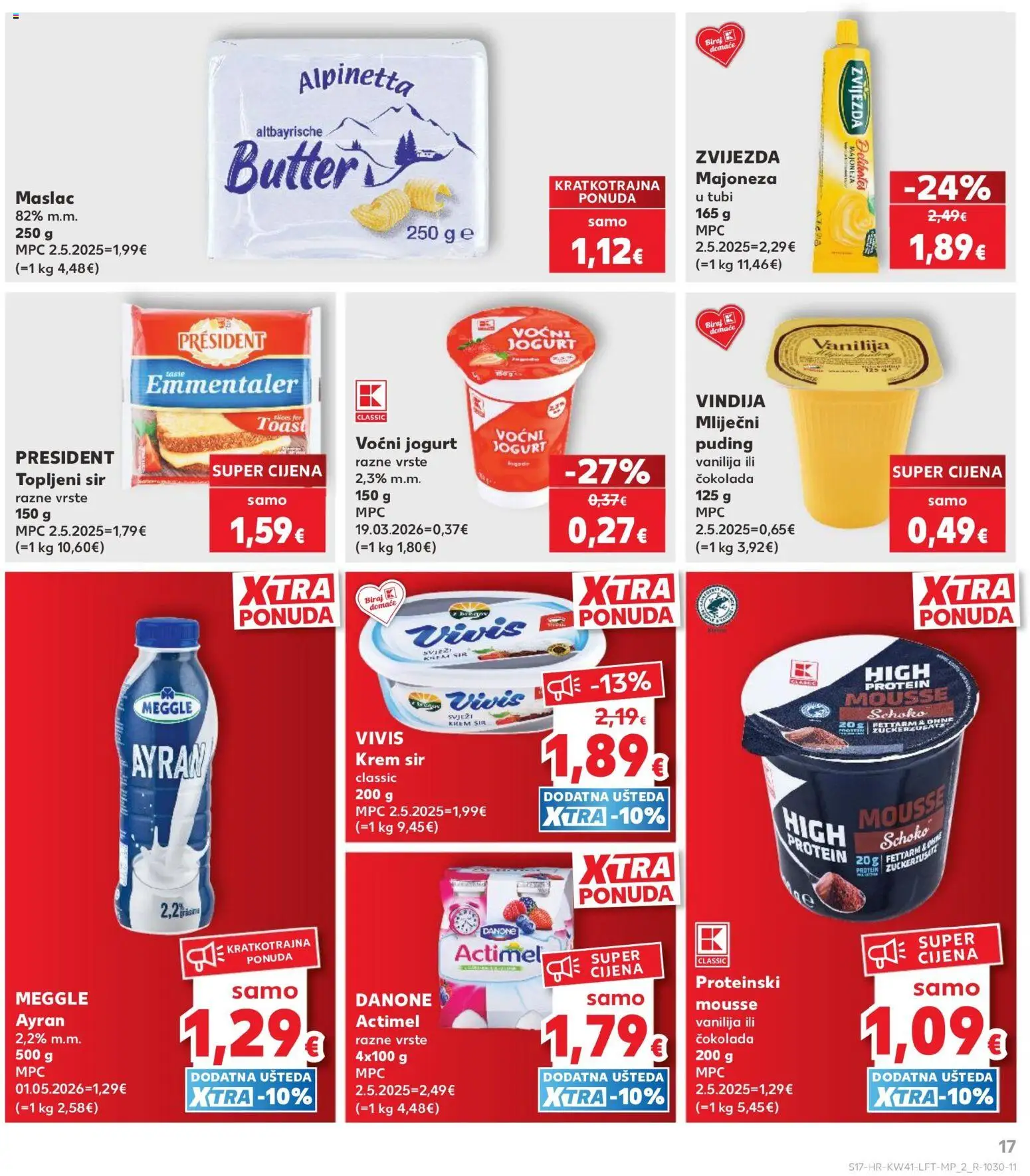 Kaufland katalog | vrijedi od 07.10.2026 | Stranica: 17 | Proizvodi: Protein, Maslac, Jogurt, Čokolada