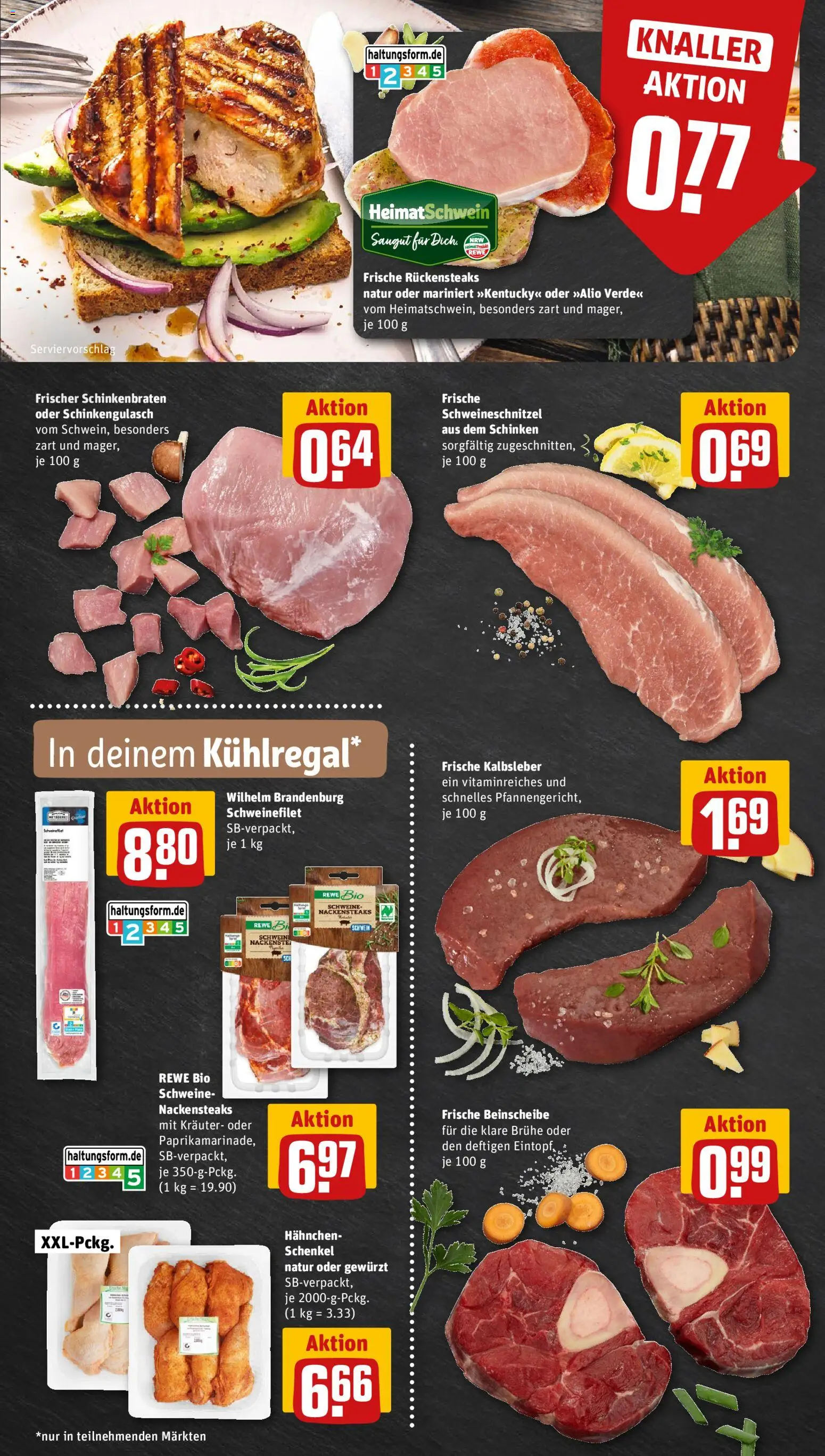 Rewe ihr Kaufpark Prospekt 	 – gültig ab 04.05.2026 | Seite: 8 | Produkte: Hahnchen, Kalbsleber, Schweinefilet, Schinken
