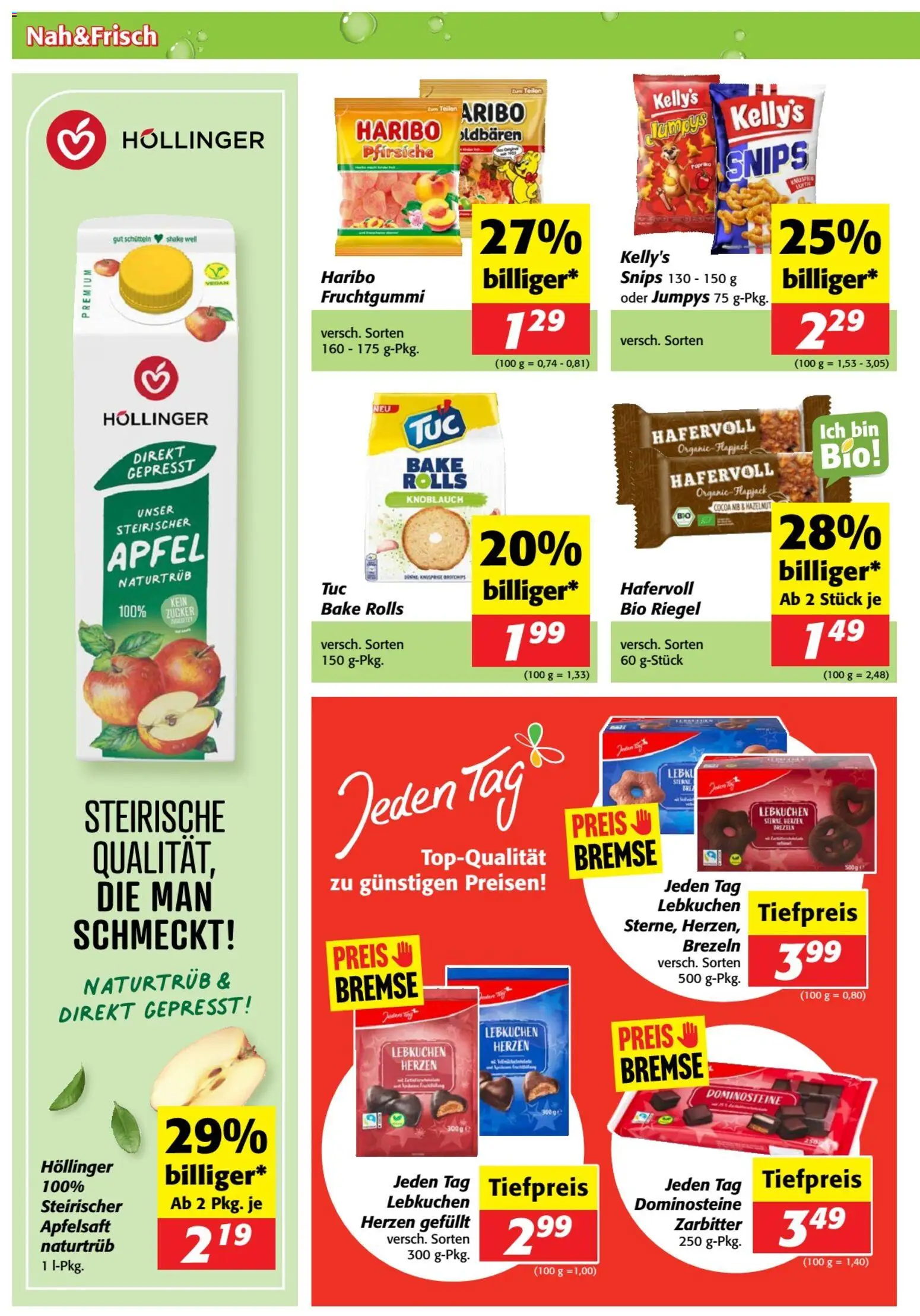 Nah und Frisch Flugblatt gültig ab 26.08.2026 | Seite: 6 | Produkte: Knoblauch, Apfelsaft, Äpfel, Lebkuchen