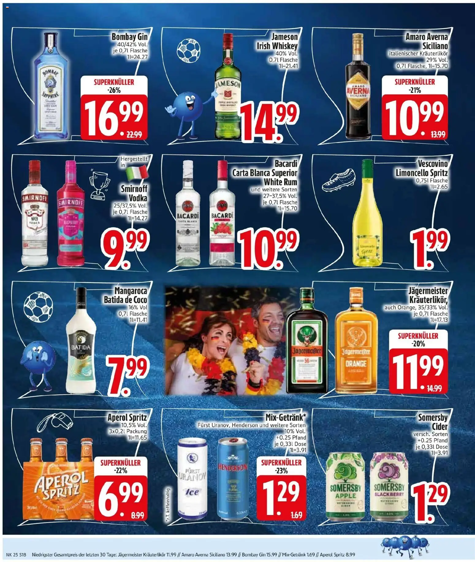 Edeka prospekt Wallersdorf – gültig ab 14.06.2026 | Seite: 20 | Produkte: Jägermeister, Smirnoff, Aperol, Whiskey