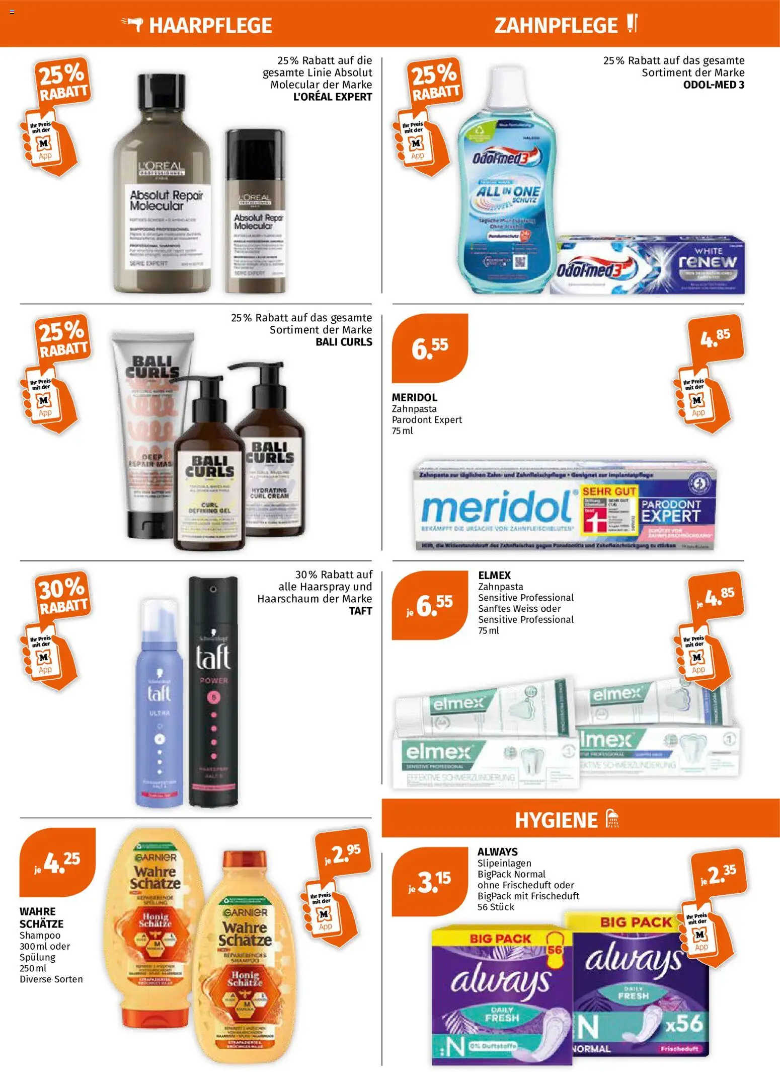 Müller aktionen App Highlights der Woche – gültig ab 22.10.2026 | Seite: 5 | Produkte: Shampoo, Haarspray, Zahnpasta, Spülung
