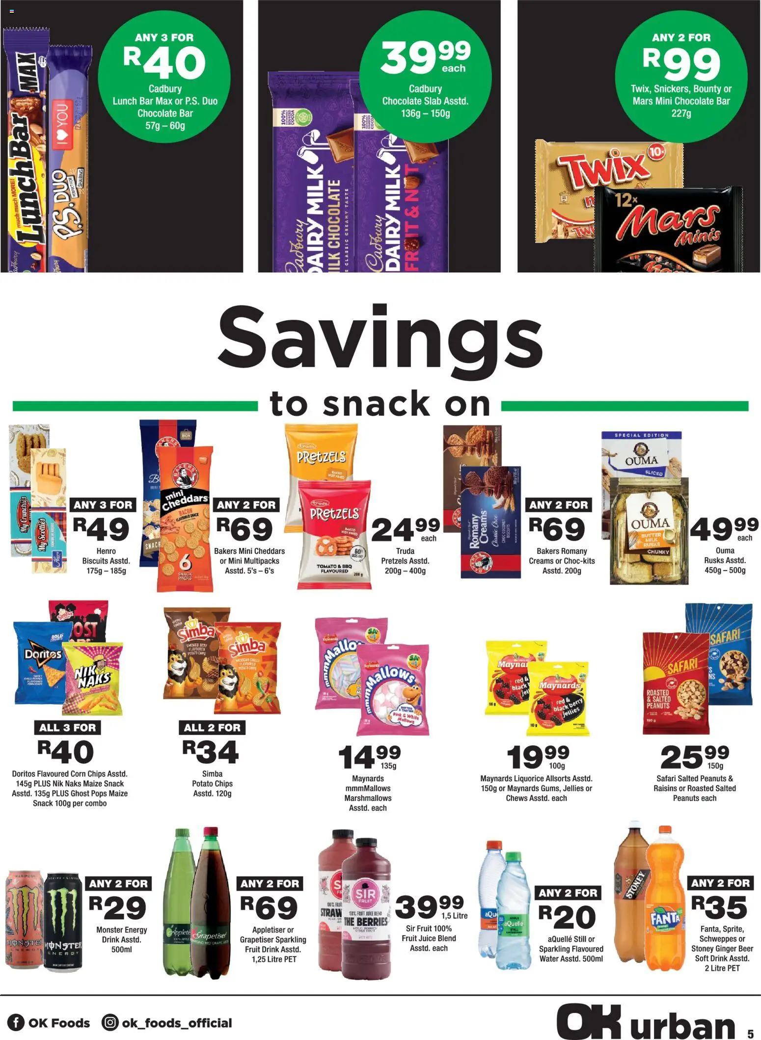 New OK Foods catalogue – valid from 23/09/2026 | Page: 5 | Products: Corn, Biscuits, Rusks, Peanuts