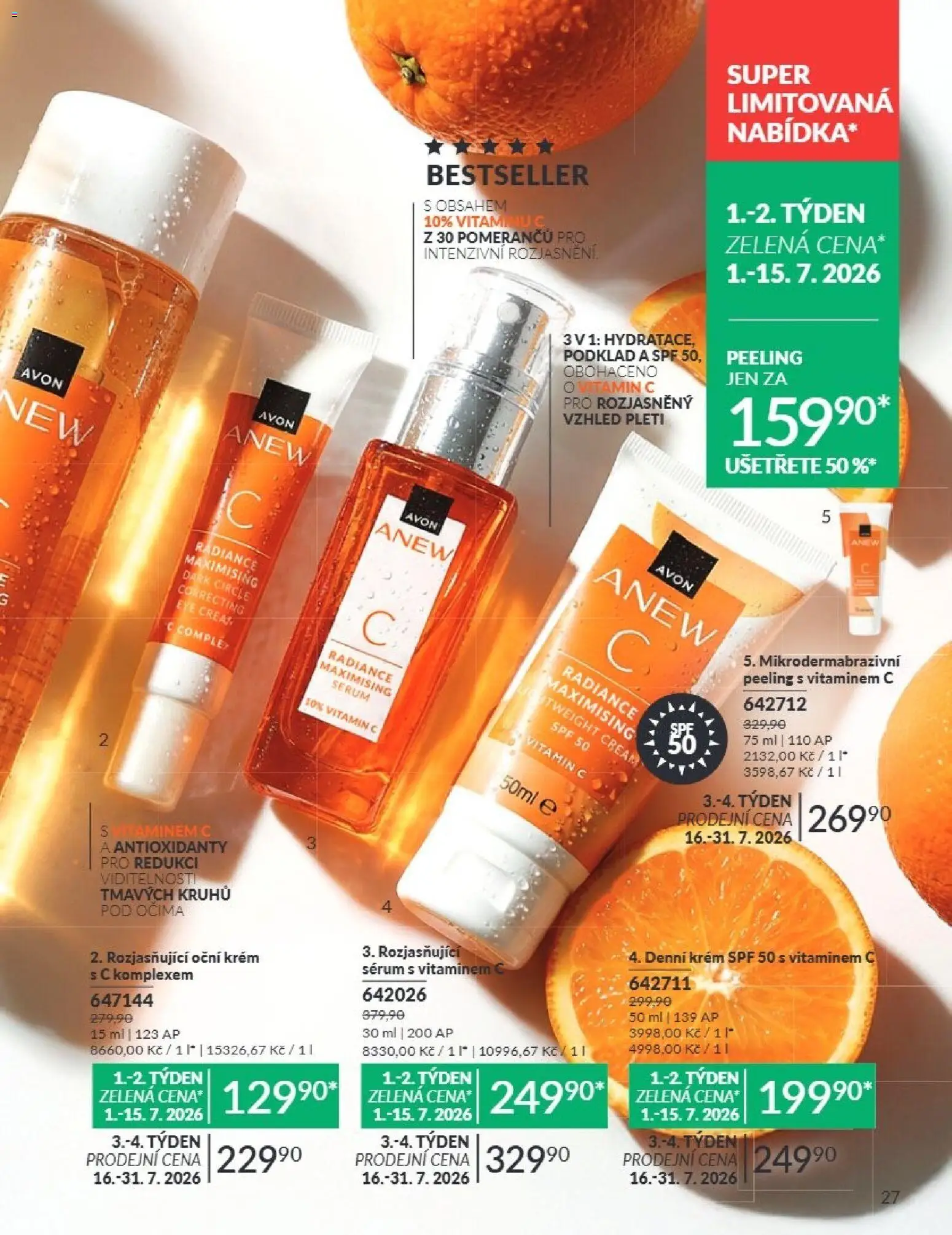 Avon Katalog 07/2026 od 01.07.2026 | Strana: 27 | Produkty: Vitamin c, Sérum, Krém, Peeling