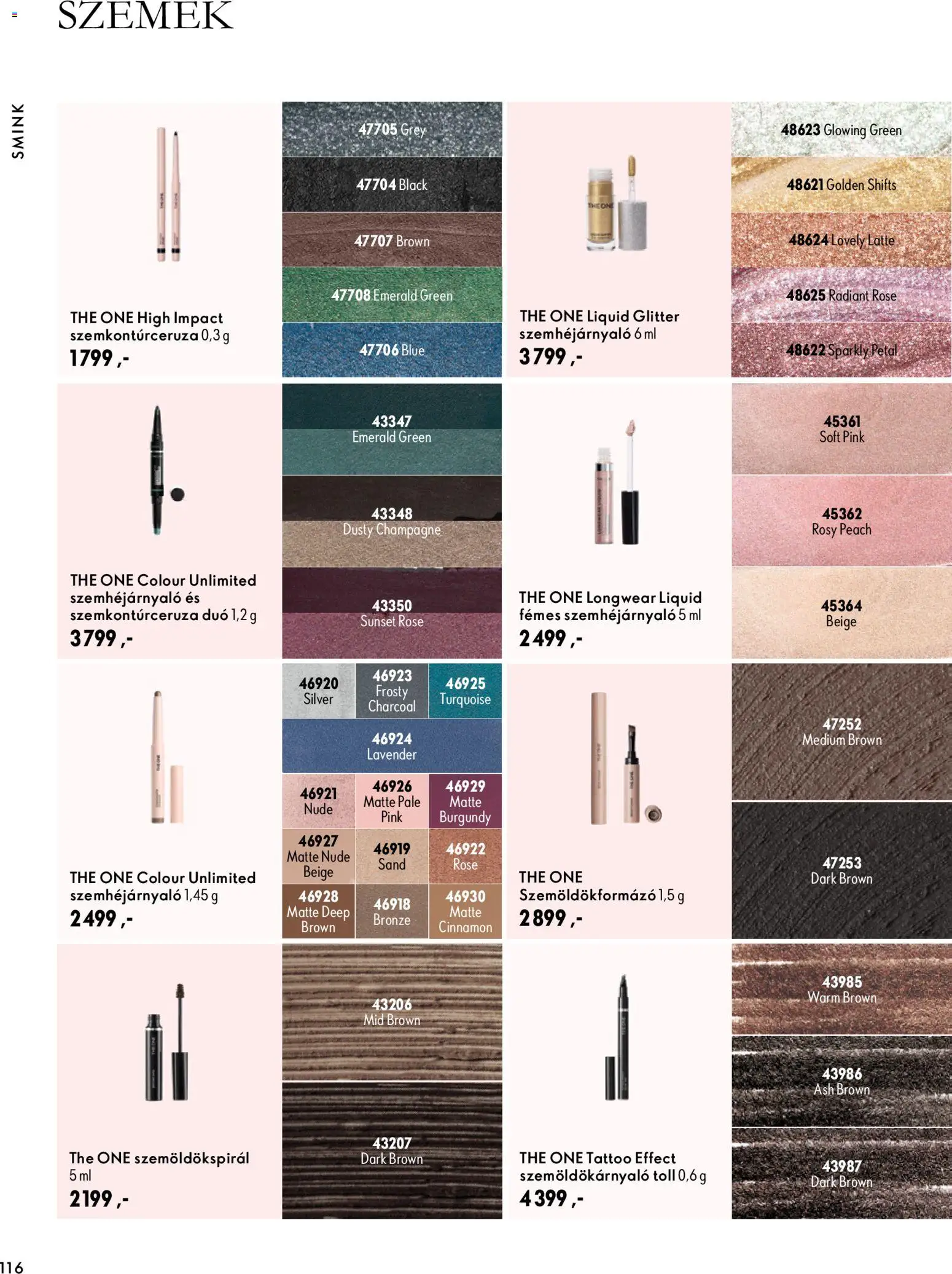 Oriflame akciós ujság - amely érvényes a következő dátumtól: 2026.09.30. | Oldal: 116 | Termékek: Szemöldökspirál, Smink, Rosé