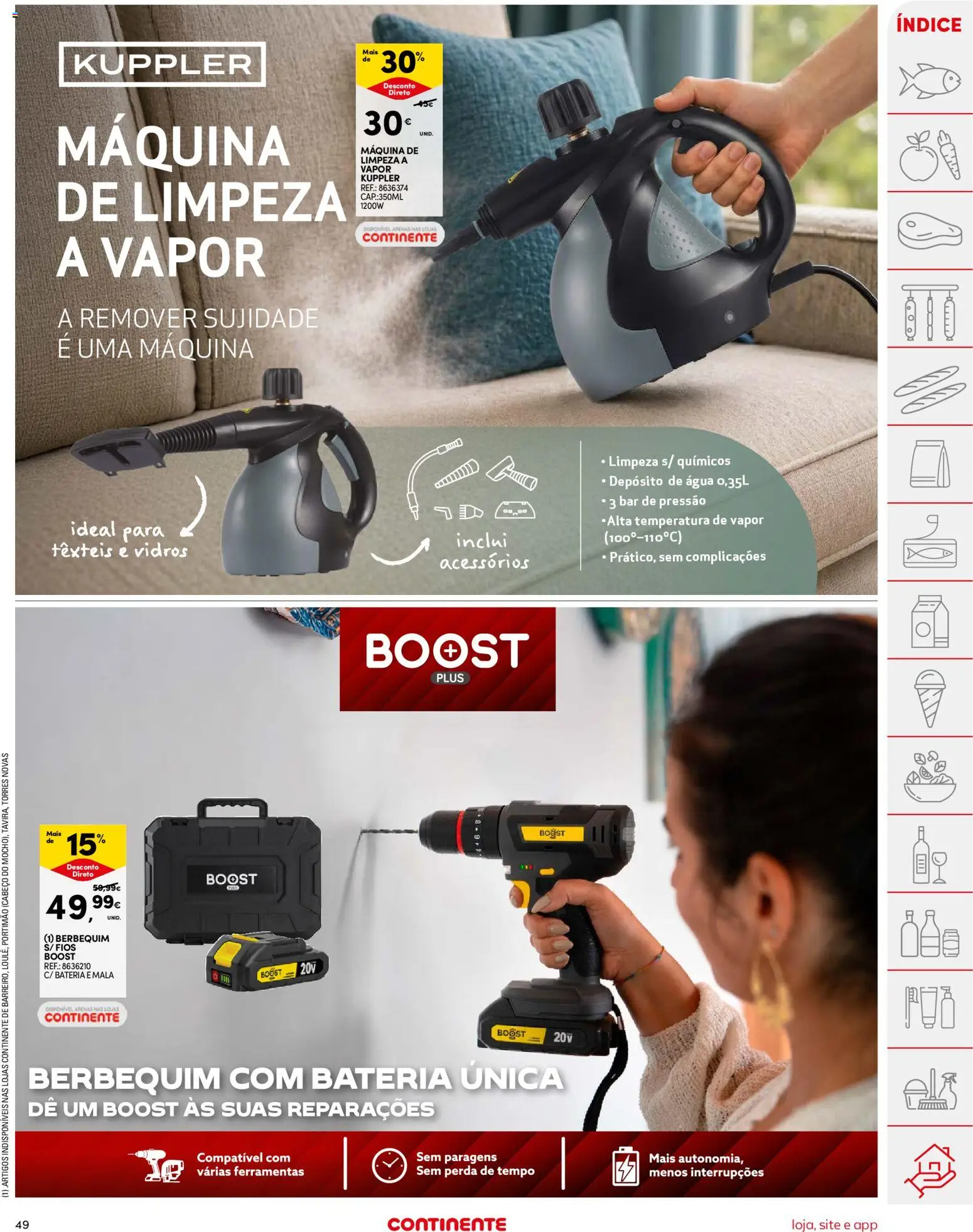 Continente folheto │ válido de 19.05.2026 | Página: 49 | Produtos: Agua, Ferramentas, Bateria
