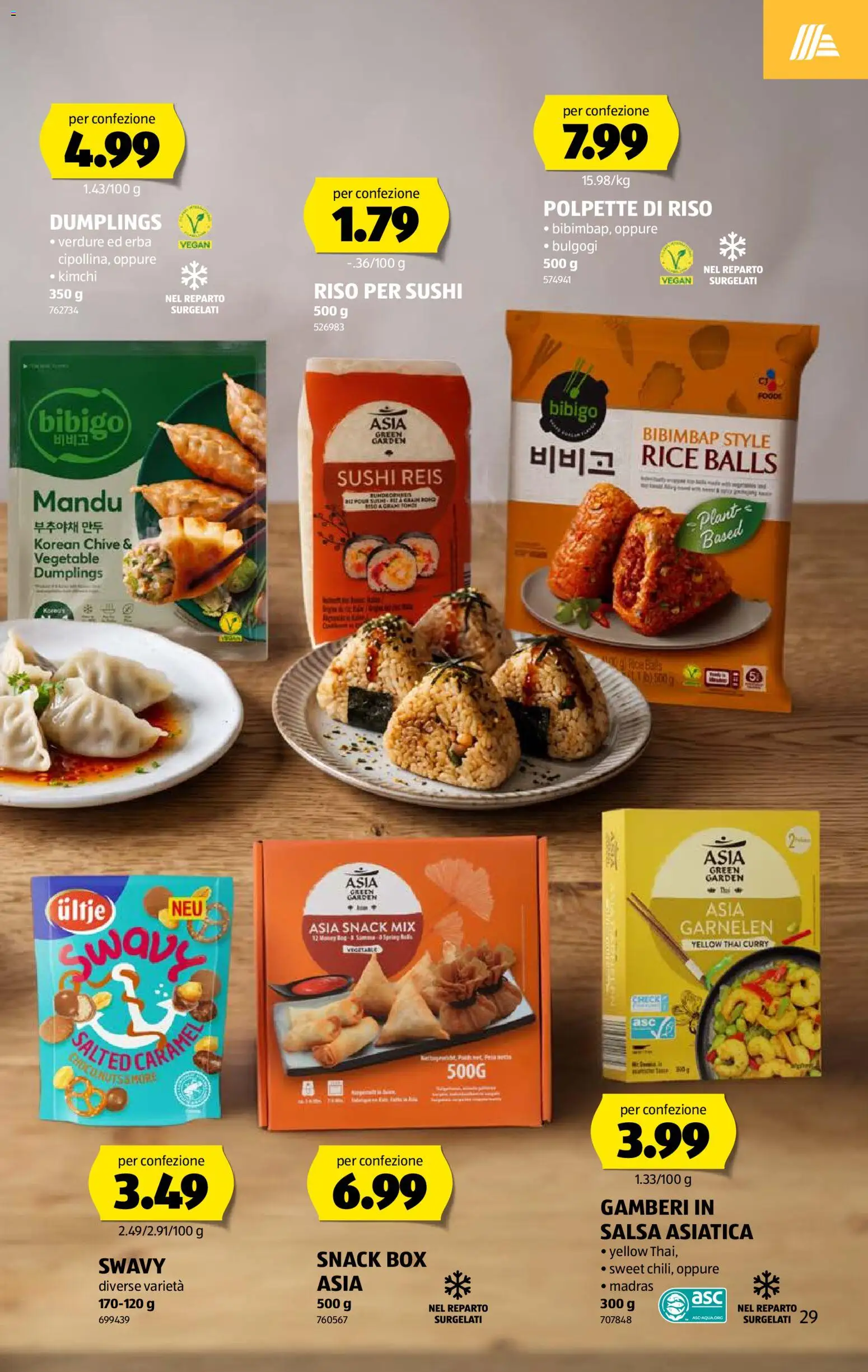 Aldi aktionen IT – gültig ab 15.10.2026 | Seite: 29 | Produkte: Box, Snacks, Reis, Kimchi