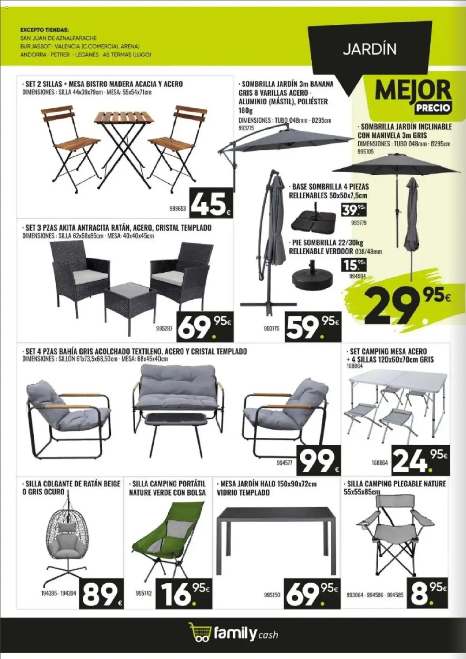 Family Cash folleto │ válido desde el 08.06.2026 | Página: 22 | Productos: Sombrilla, Bolsa, Sillón, Mesa
