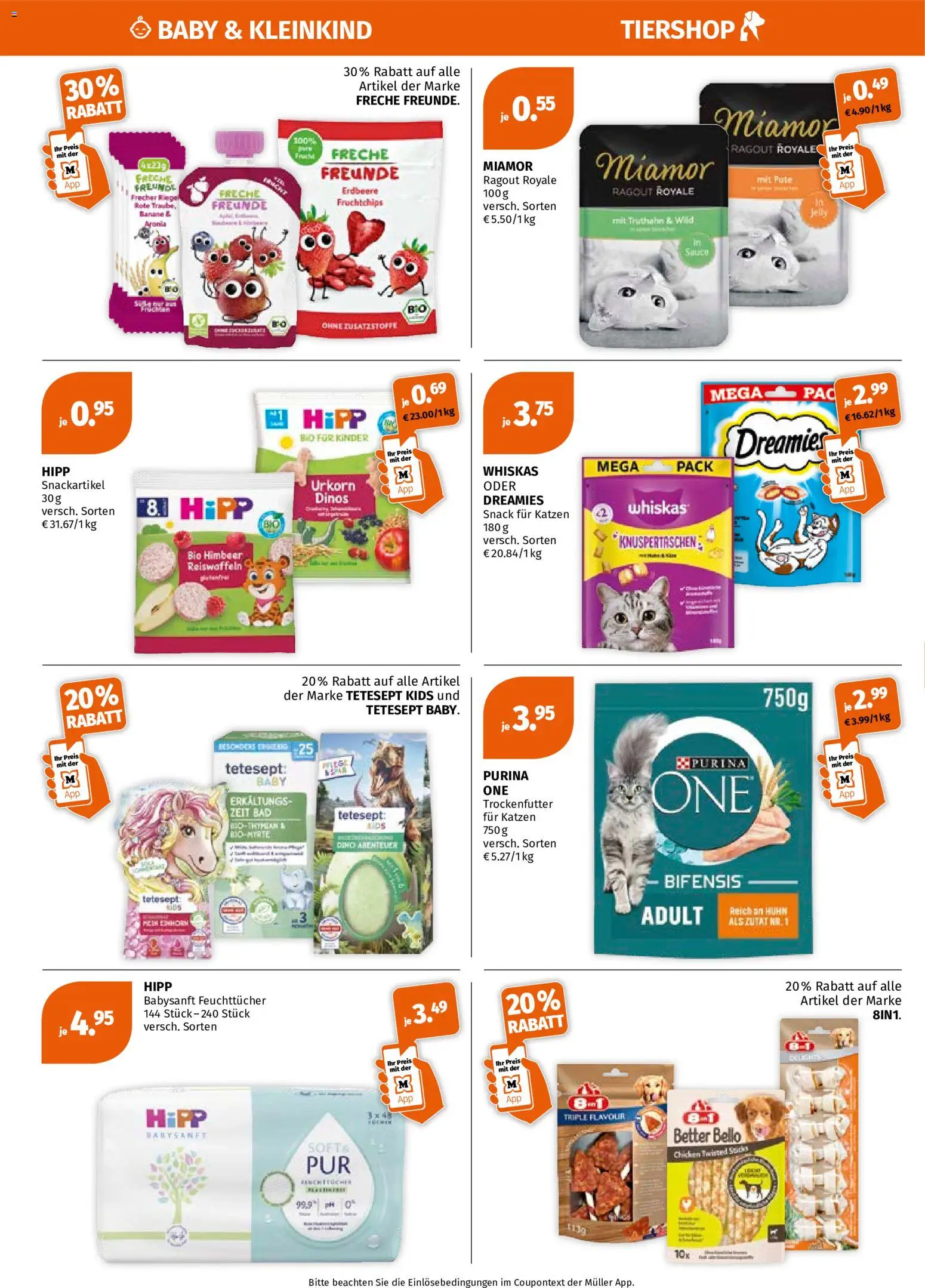 Müller Prospekt 	 – gültig ab 11.05.2026 | Seite: 6 | Produkte: Purina one, Bad, Whiskas