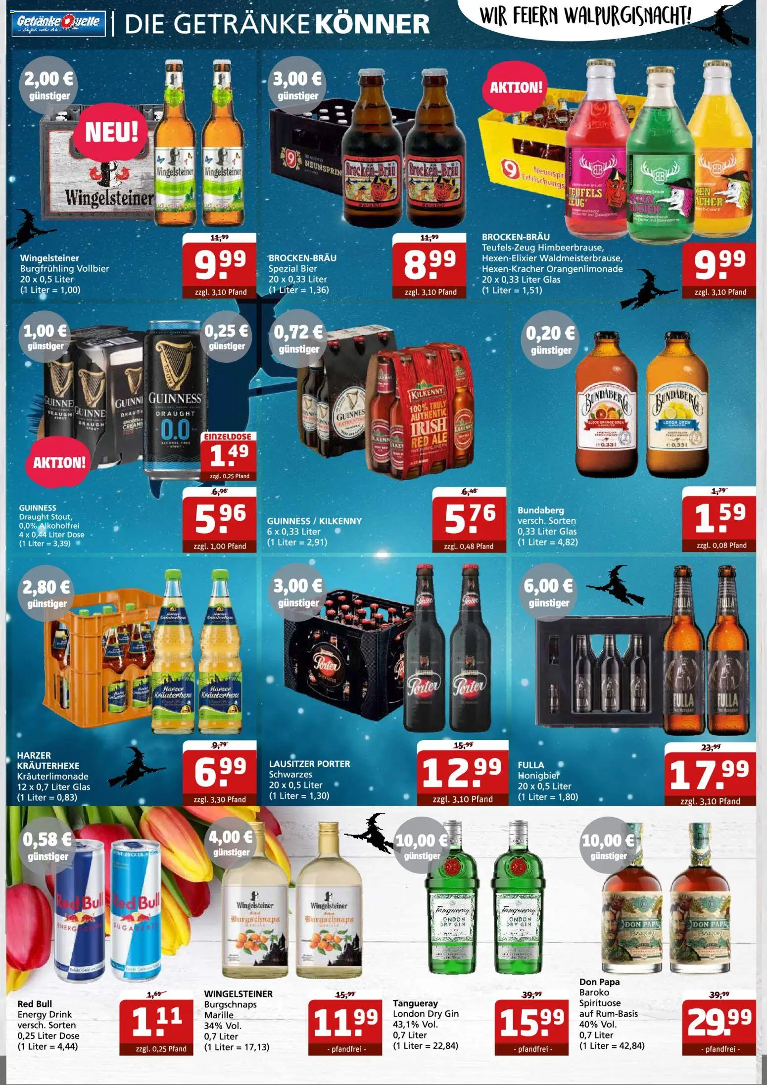 Getränke Quelle Prospekt 	 – gültig ab 27.04.2026 | Seite: 5 | Produkte: Red bull, Energy, Bier, Gin