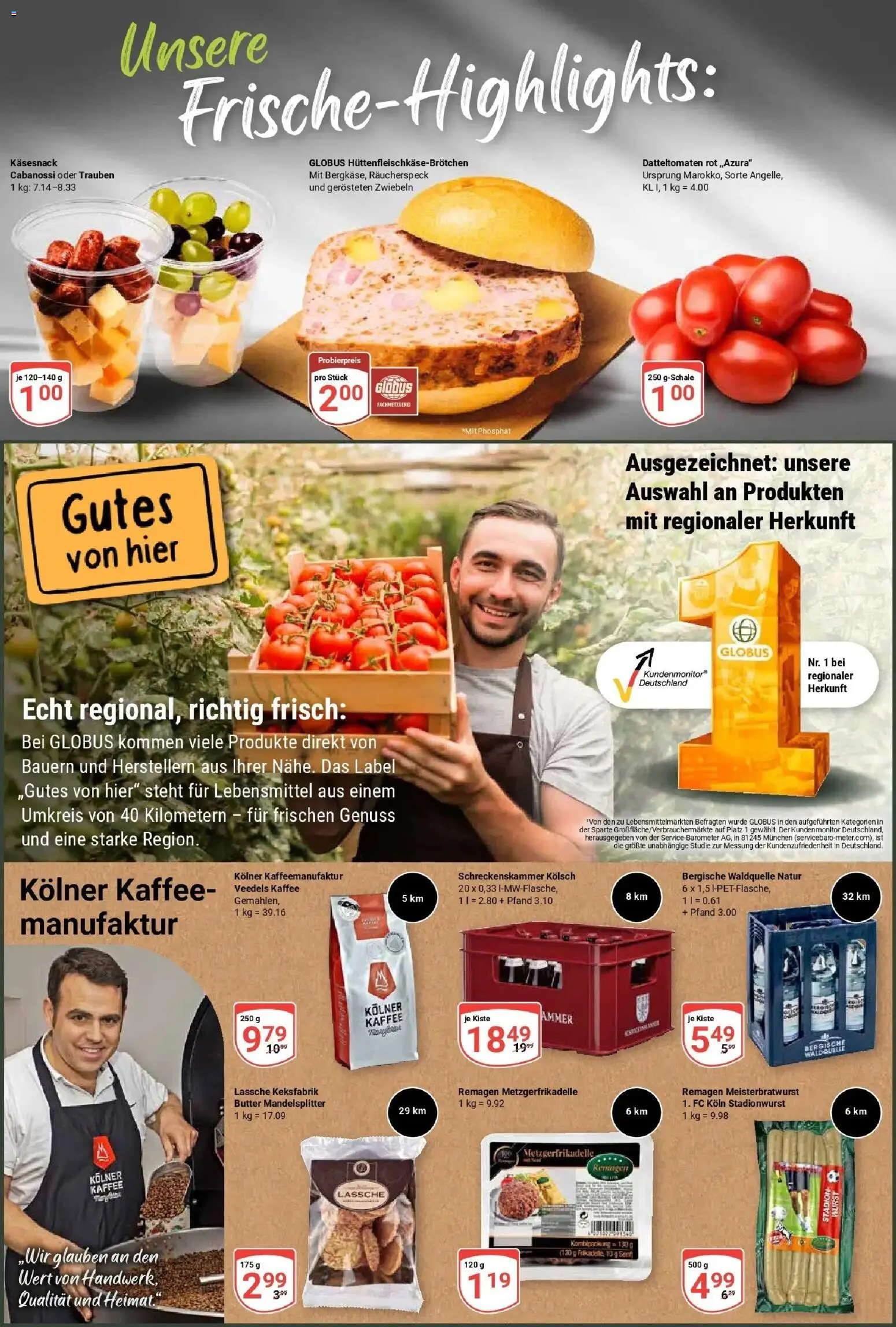Globus Prospekt Köln (ab 31.08.2026) » Angebote online | Seite: 2 | Produkte: Butter, Trauben, Kaffee, Zwiebeln