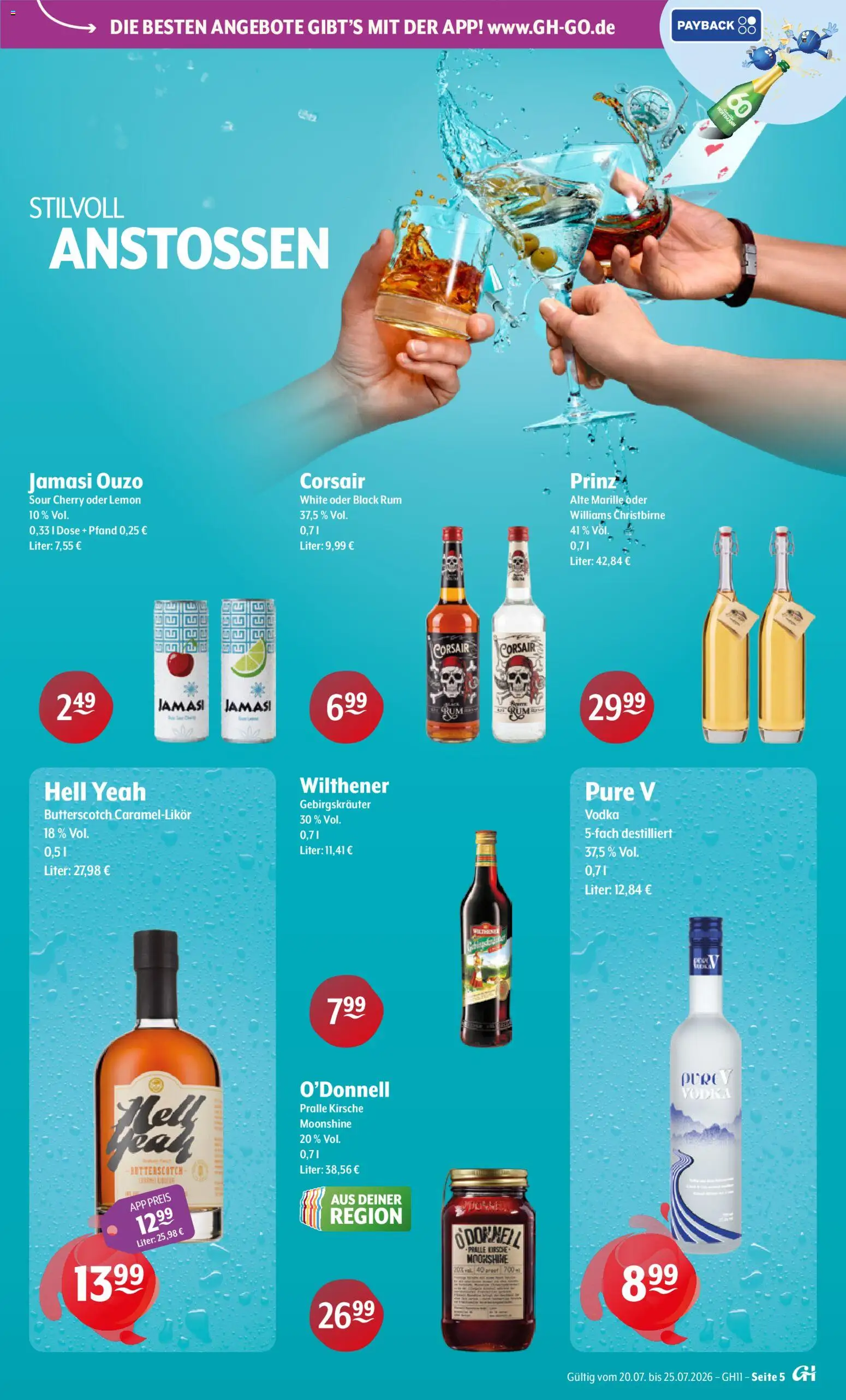 Trink und Spare Prospekt – gültig ab 20.07.2026 | Seite: 5 | Produkte: Ouzo, Wilthener, Rum, Vodka