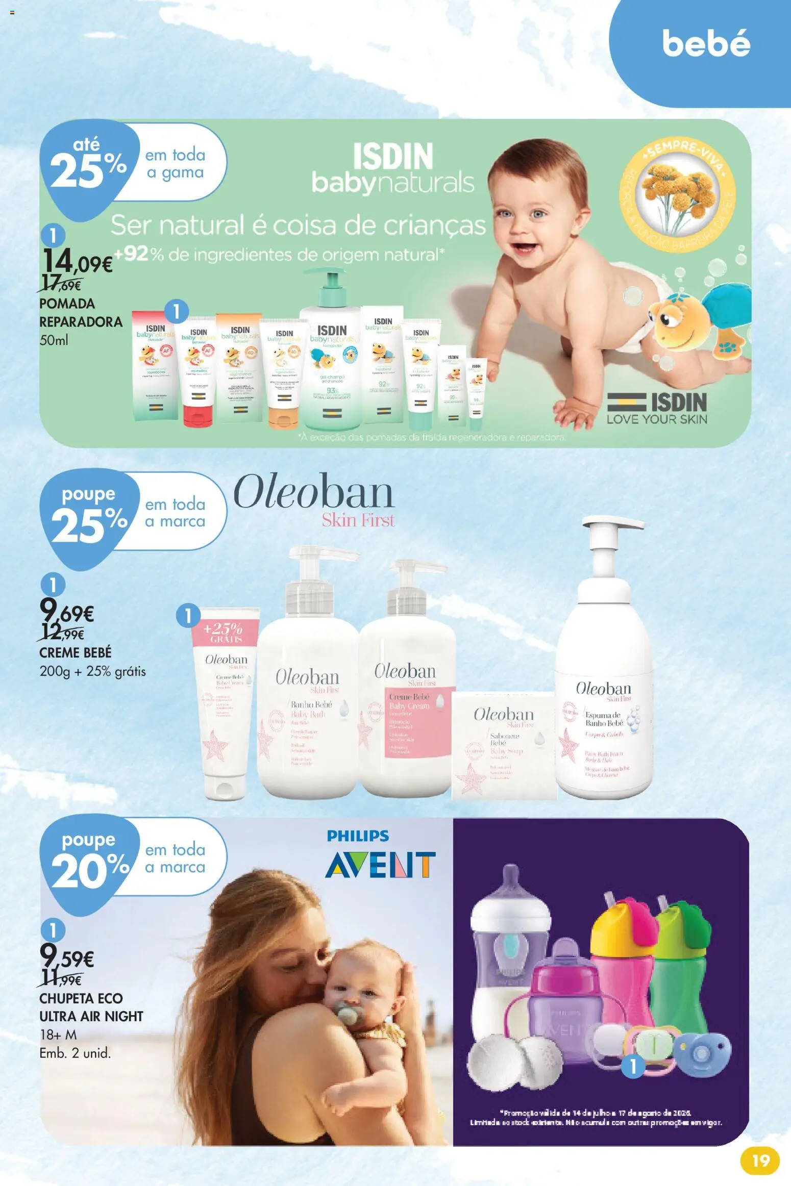 Pingo Doce folheto Bem Estar Verão 2 Lojas │ válido de 14/07/2026 | Página: 19 | Produtos: Pomada, Sabonete, Chupeta, Creme