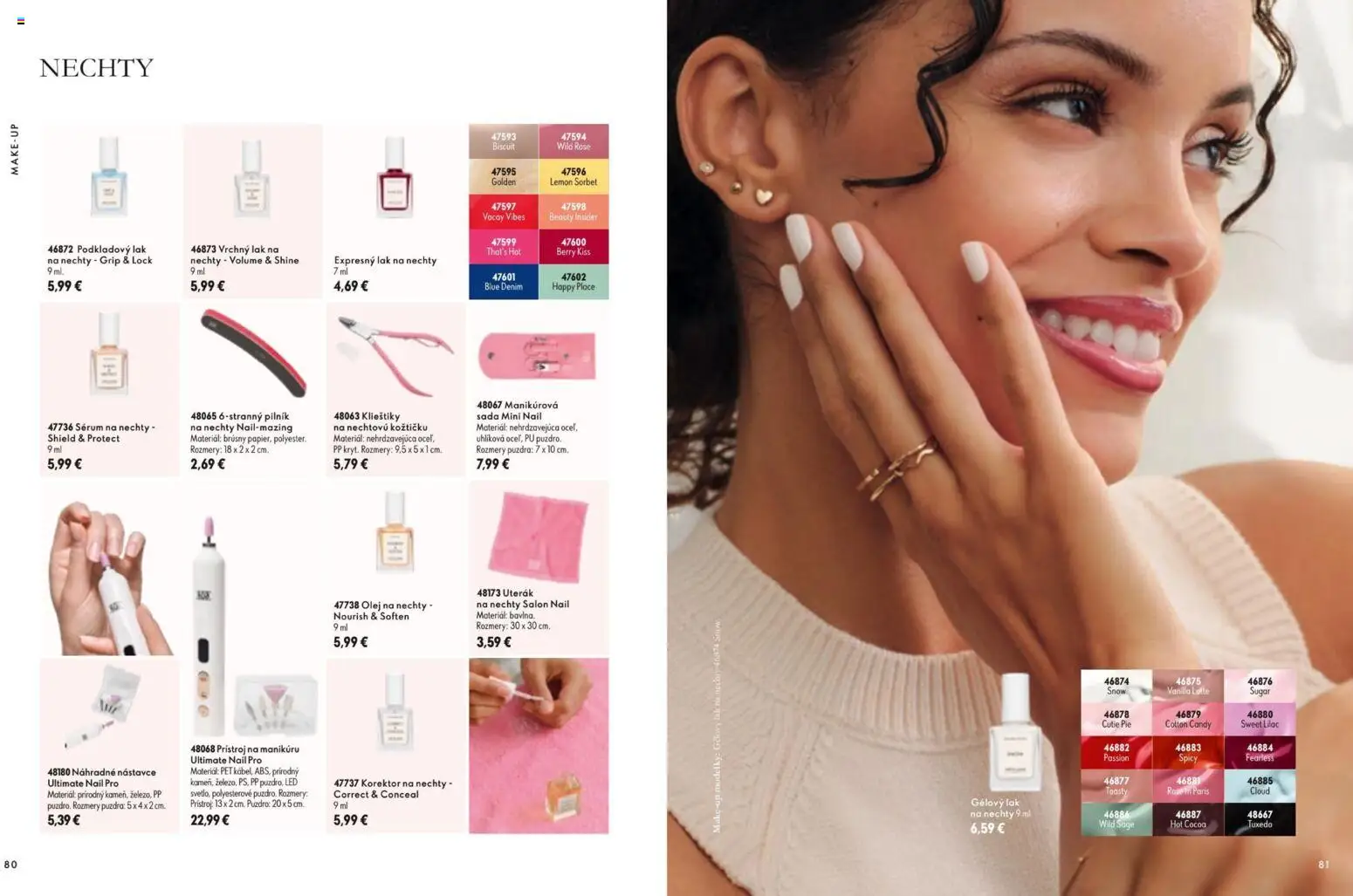Nové Oriflame akcie – leták je platný od 11.11.2026 | Strana: 41 | Produkty: Olej, Sorbet, Lak na nechty, Puzdro
