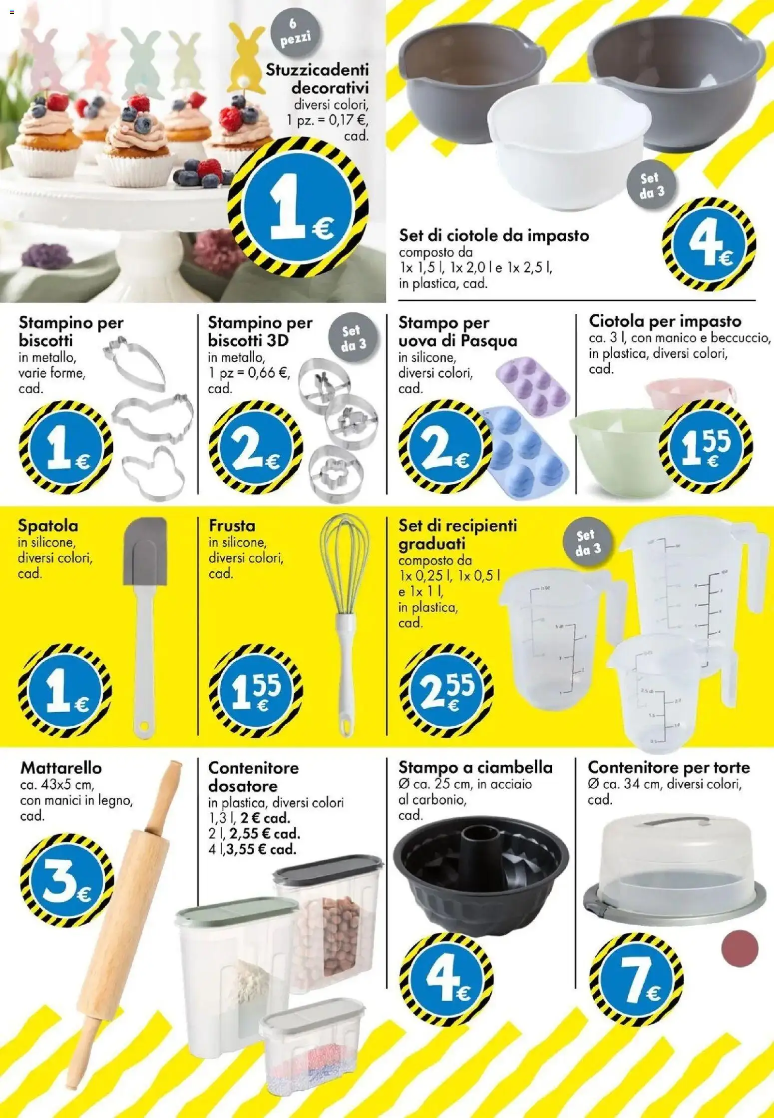 Volantino TEDi del 06.03.2026 | Pagina: 9 | Prodotti: Uova, Spatola, Contenitore, Mattarello