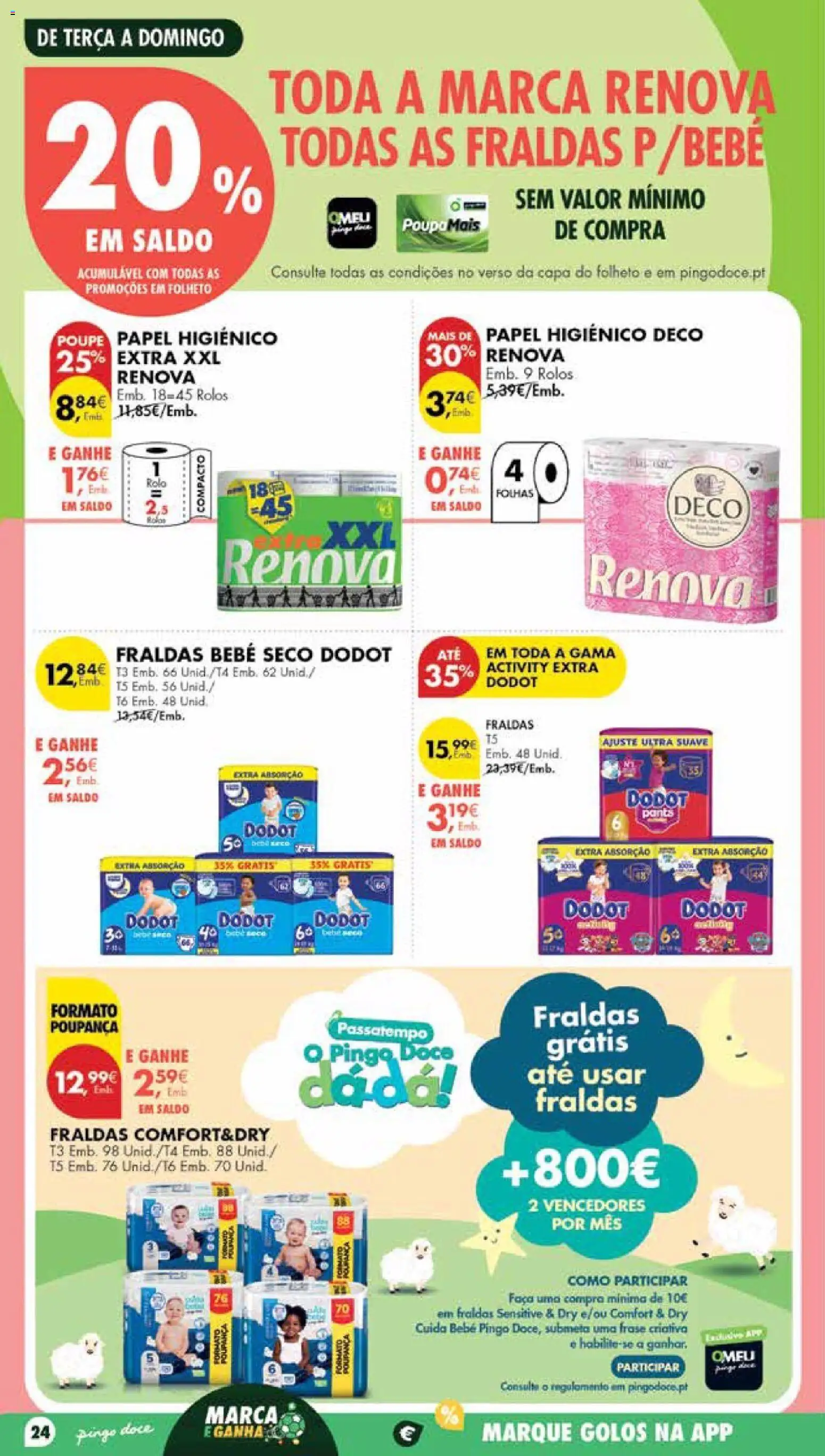 Pingo Doce Poupe Esta Semana Madeira │ válido de 14/07/2026 | Página: 24 | Produtos: Faca, Papel higiénico, Fraldas