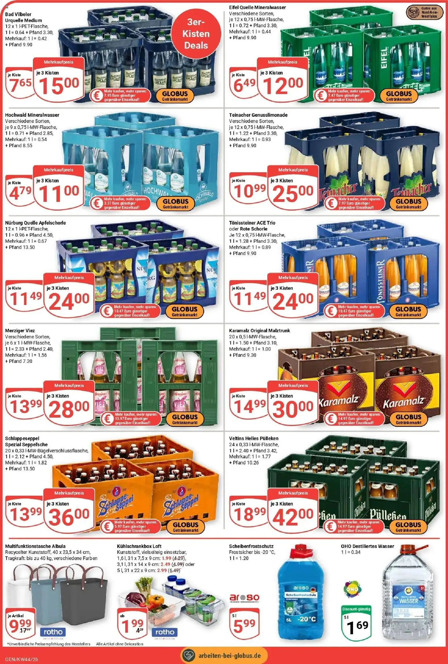 Globus Prospekt Gensingen (ab 26.10.2026) » Angebote online | Seite: 6 | Produkte: Bad, Mineralwasser, Wasser, Veltins