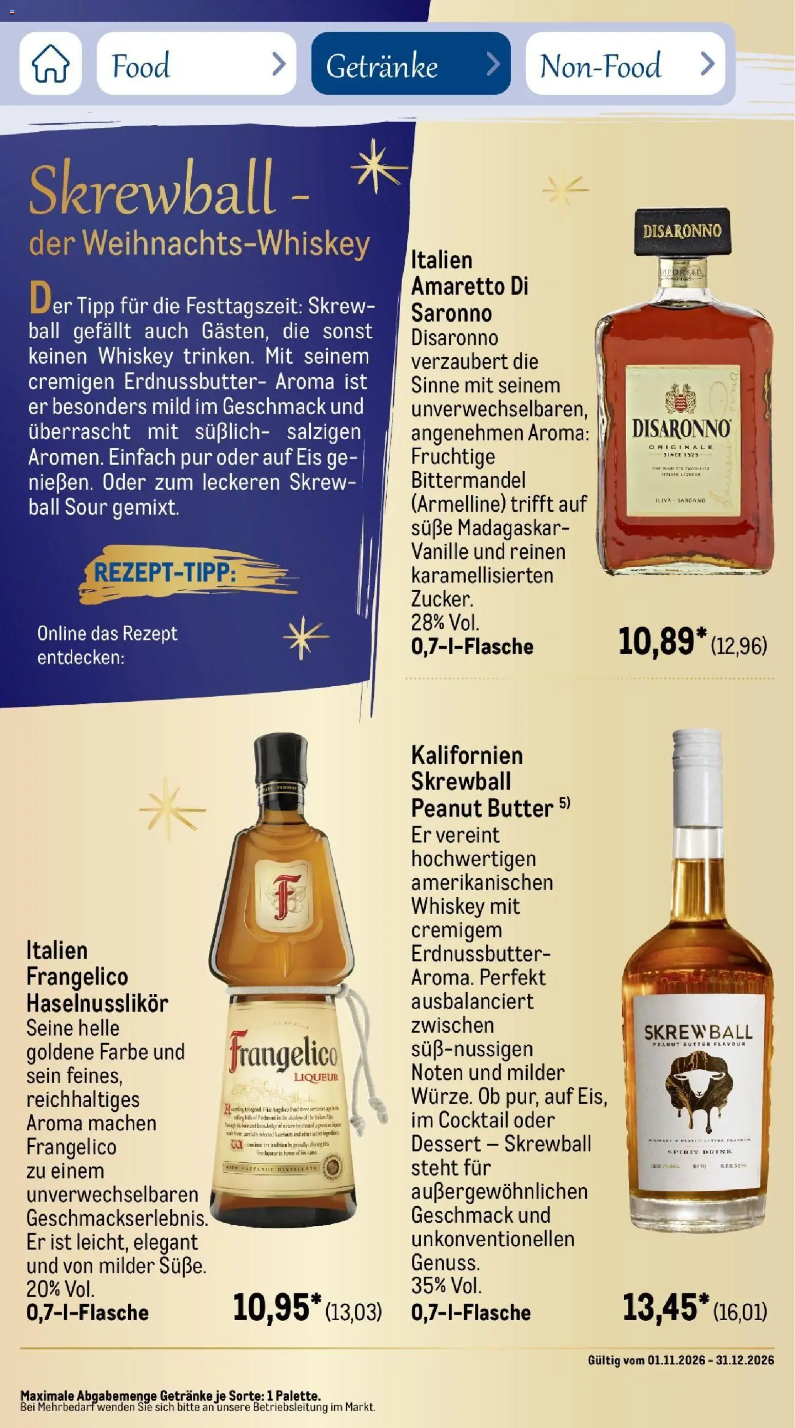 Metro Saisonkatalog Festtage voller Genuss – gültig ab 01.11.2026 | Seite: 88 | Produkte: Butter, Vanille, Whiskey, Eis